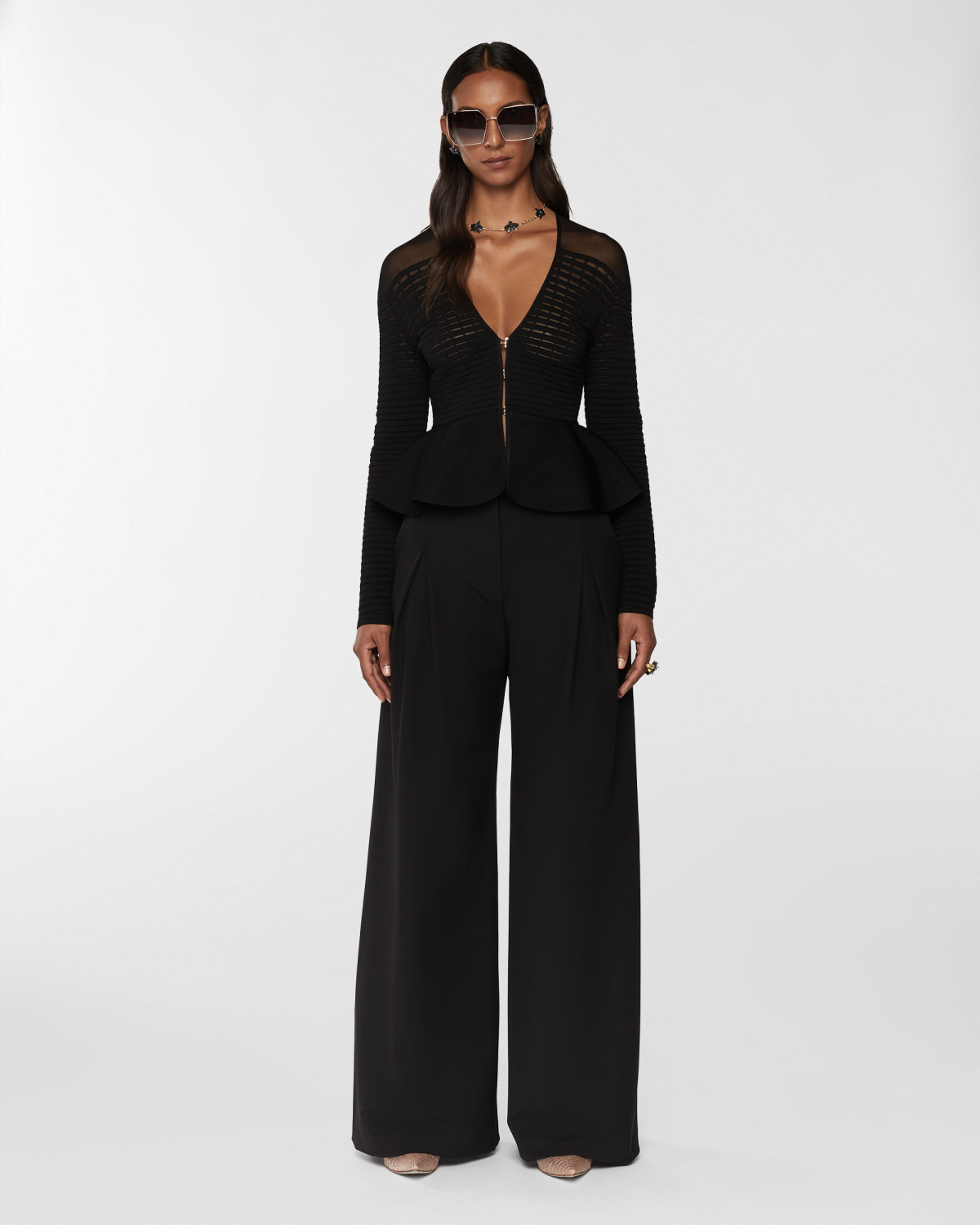 Wide-leg pants | Resort 2025 Collection, Skirts & Trousers, Trousers, Spring Summer 2025, Evening Essential, Ready to Wear, New Arrivals, Private sale, Private sale, Sale- mid season | Genny