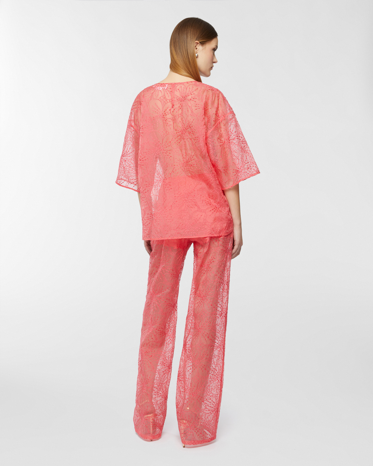 Drawstring silk embroidered pants | Skirts & Trousers, Resort 2025 Collection, Trousers, Spring Summer 2025, Beachwear, Embroideries and sequins, Ready to Wear, New Arrivals, Private sale, Mid season sale -30%, Sale- mid season | Genny
