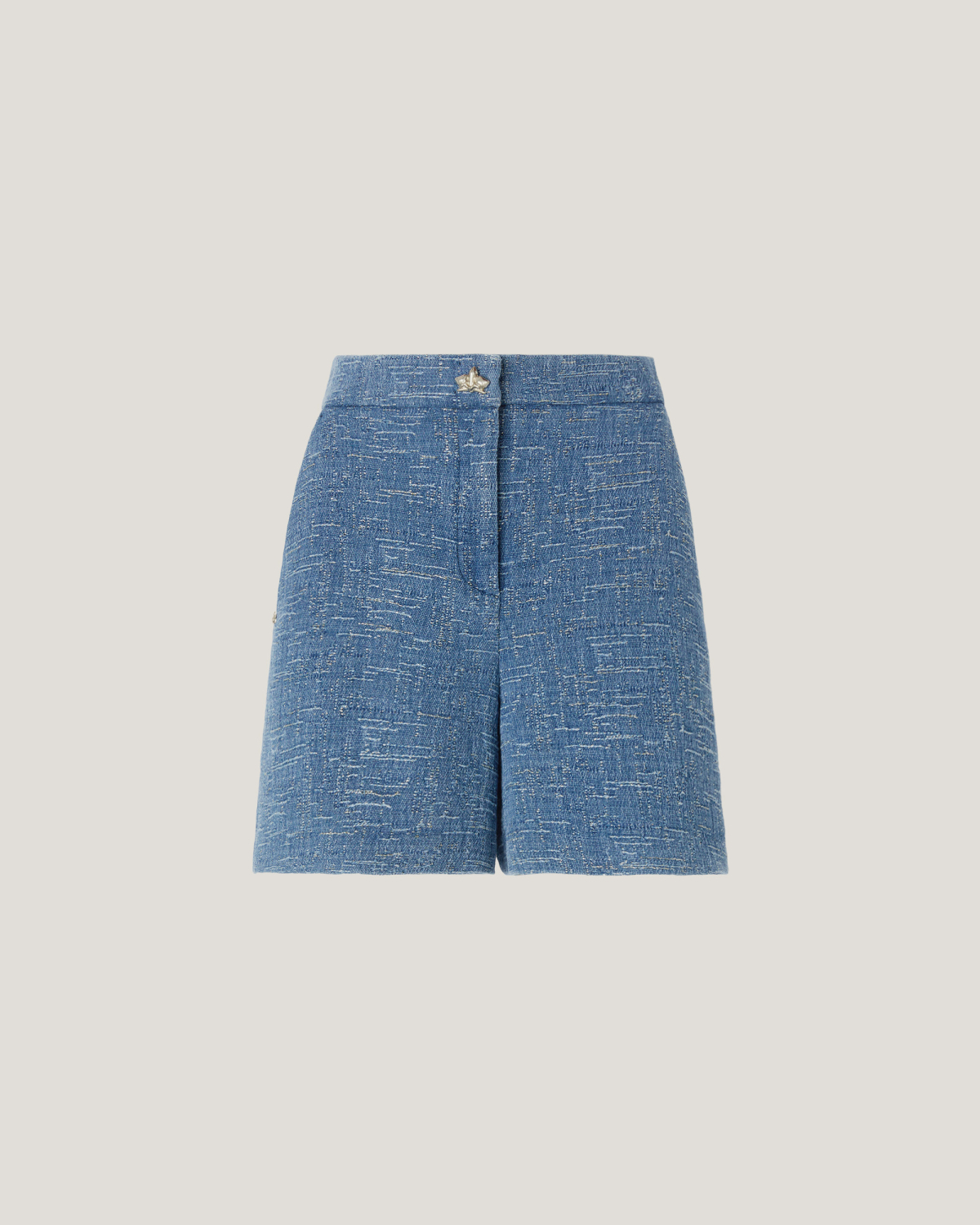 Denim jacquard shorts | Resort 2025 Collection, Skirts & Trousers, Shorts, Spring Summer 2025, Beachwear, Ready to Wear, New Arrivals, Private sale, Private sale, Sale- mid season | Genny