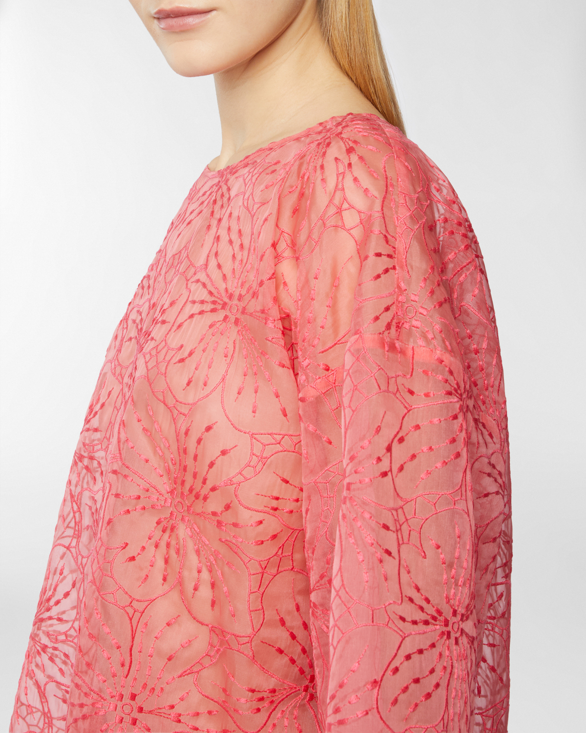 Silk top with Orchids embroidery | Tops & Blouses, Resort 2025 Collection, Blouses, Spring Summer 2025, Beachwear, Embroideries and sequins, Mother’s Day Gifts, Ready to Wear, New Arrivals, Private sale, Mid season sale -30%, Sale- mid season | Genny