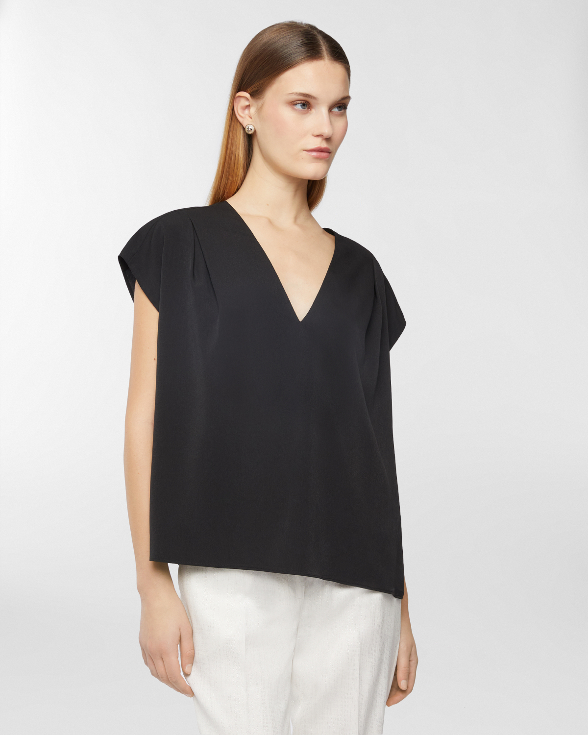 Cap-sleeve top | Tops & Blouses, Resort 2025 Collection, Blouses, Spring Summer 2025, Evening Essential, Mother’s Day Gifts, Ready to Wear, New Arrivals, Private sale, Private sale, Sale- mid season | Genny