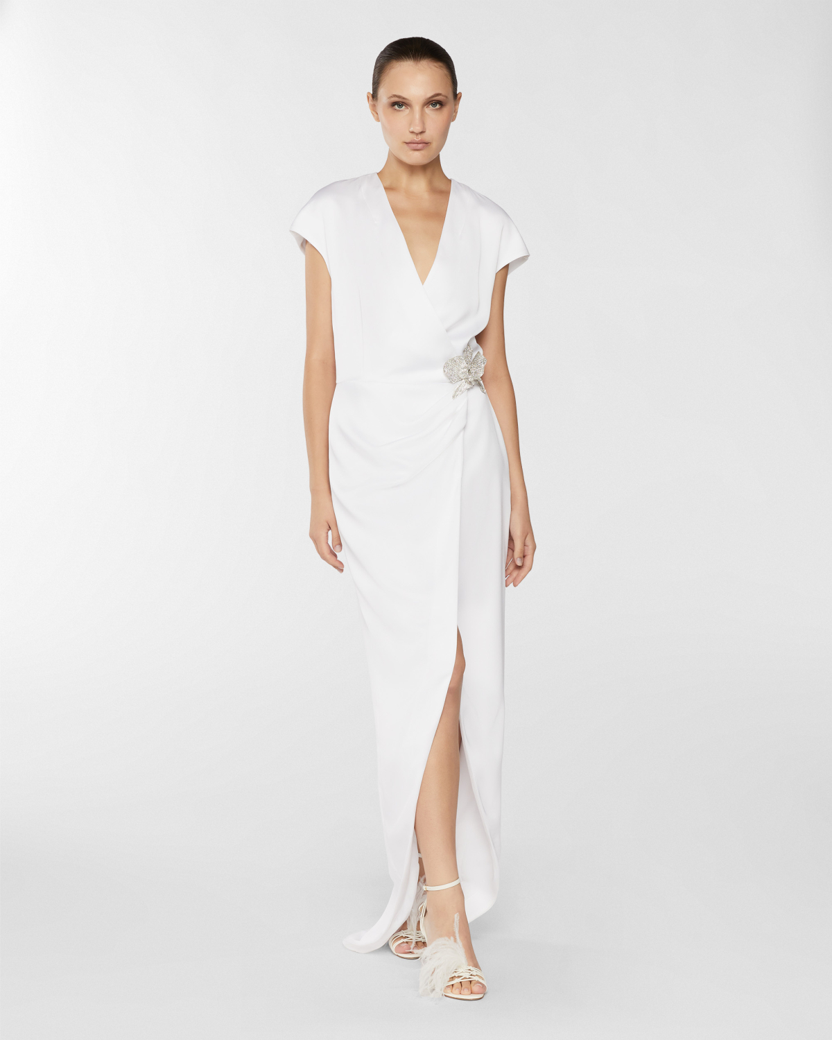 Long wrap dress | Resort 2025 Collection, Dresses & Jumpsuits, Evening and Cocktail dresses, Spring Summer 2025, Ceremony Outfit, Mother’s Day Gifts, Ready to Wear, New Arrivals, Private sale, Mid season sale -30%, Sale- mid season | Genny