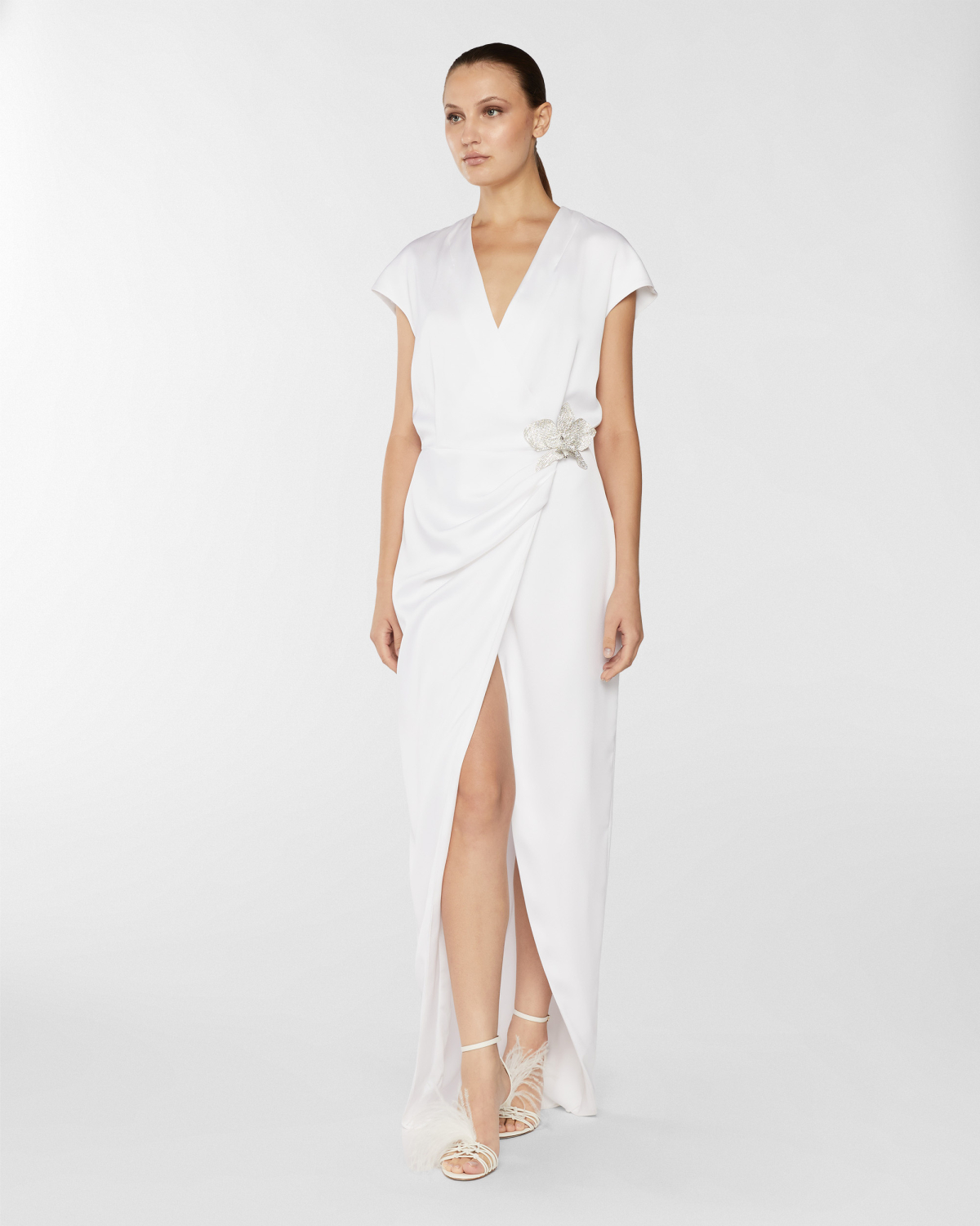 Long wrap dress | Resort 2025 Collection, Dresses & Jumpsuits, Evening and Cocktail dresses, Spring Summer 2025, Ceremony Outfit, Mother’s Day Gifts, Ready to Wear, New Arrivals, Private sale, Mid season sale -30%, Sale- mid season | Genny