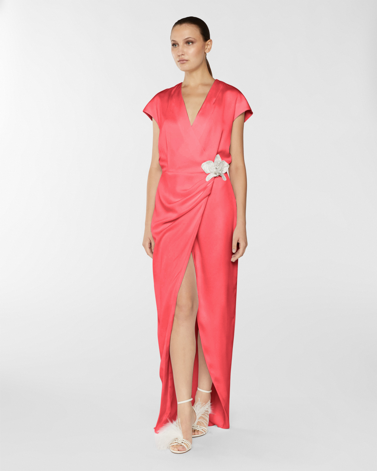 Long wrap dress | Resort 2025 Collection, Dresses & Jumpsuits, Evening and Cocktail dresses, Spring Summer 2025, Ceremony dresses, Ceremony Outfit, Long Dresses, Ready to Wear, New Arrivals, Private sale, Mid season sale -30%, Sale- mid season | Genny