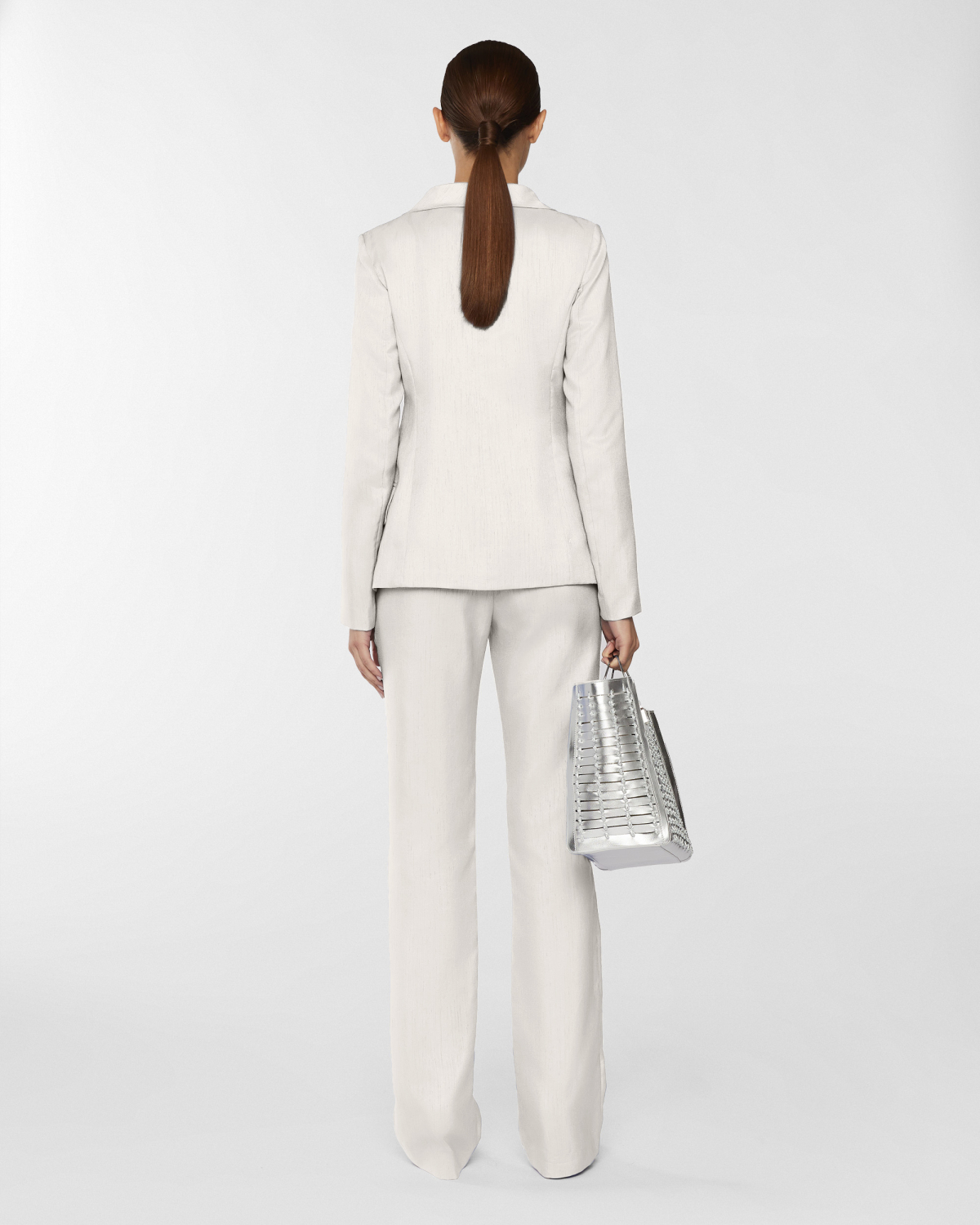 Double-breasted shantung jacket | Resort 2025 Collection, Coats & Jackets, Blazer, Spring Summer 2025, Ceremony Outfit, Formal Suit, Ready to Wear, New Arrivals, Private sale, Private sale, Sale- mid season | Genny