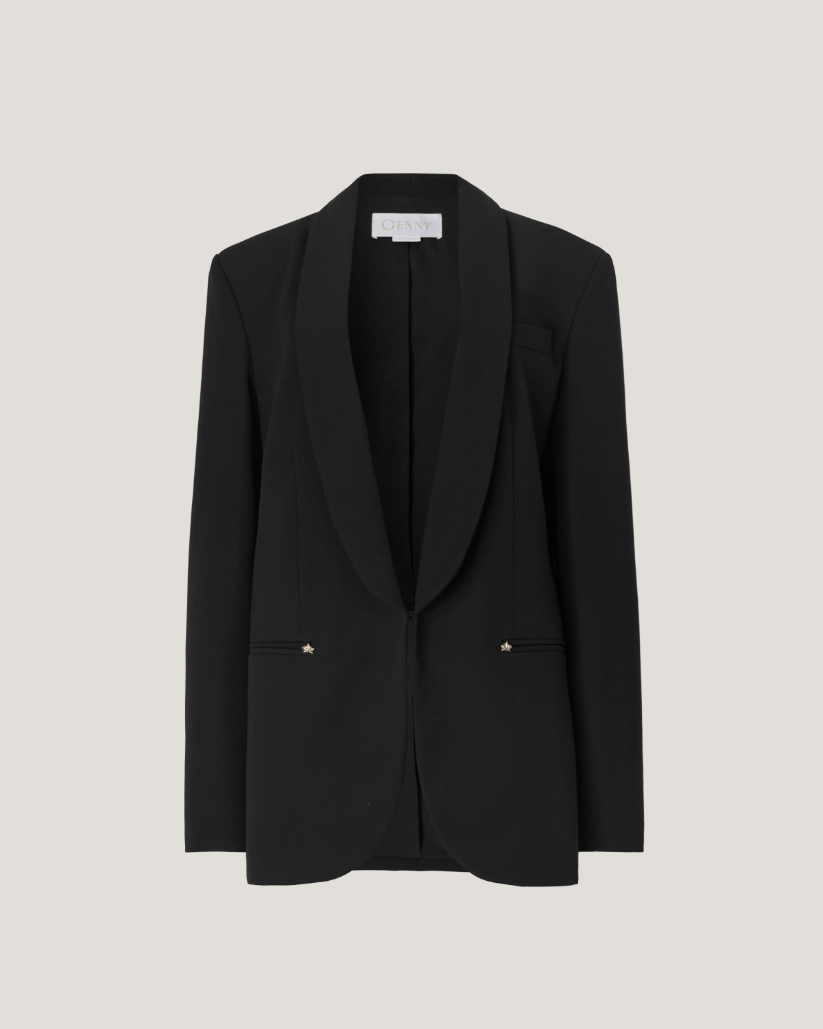 Blazer with a shawl collar | Resort 2025 Collection, Coats & Jackets, Blazer, Spring Summer 2025, Evening Essential, Mother’s Day Gifts, Ready to Wear, New Arrivals, Private sale, Private sale, Sale- mid season | Genny