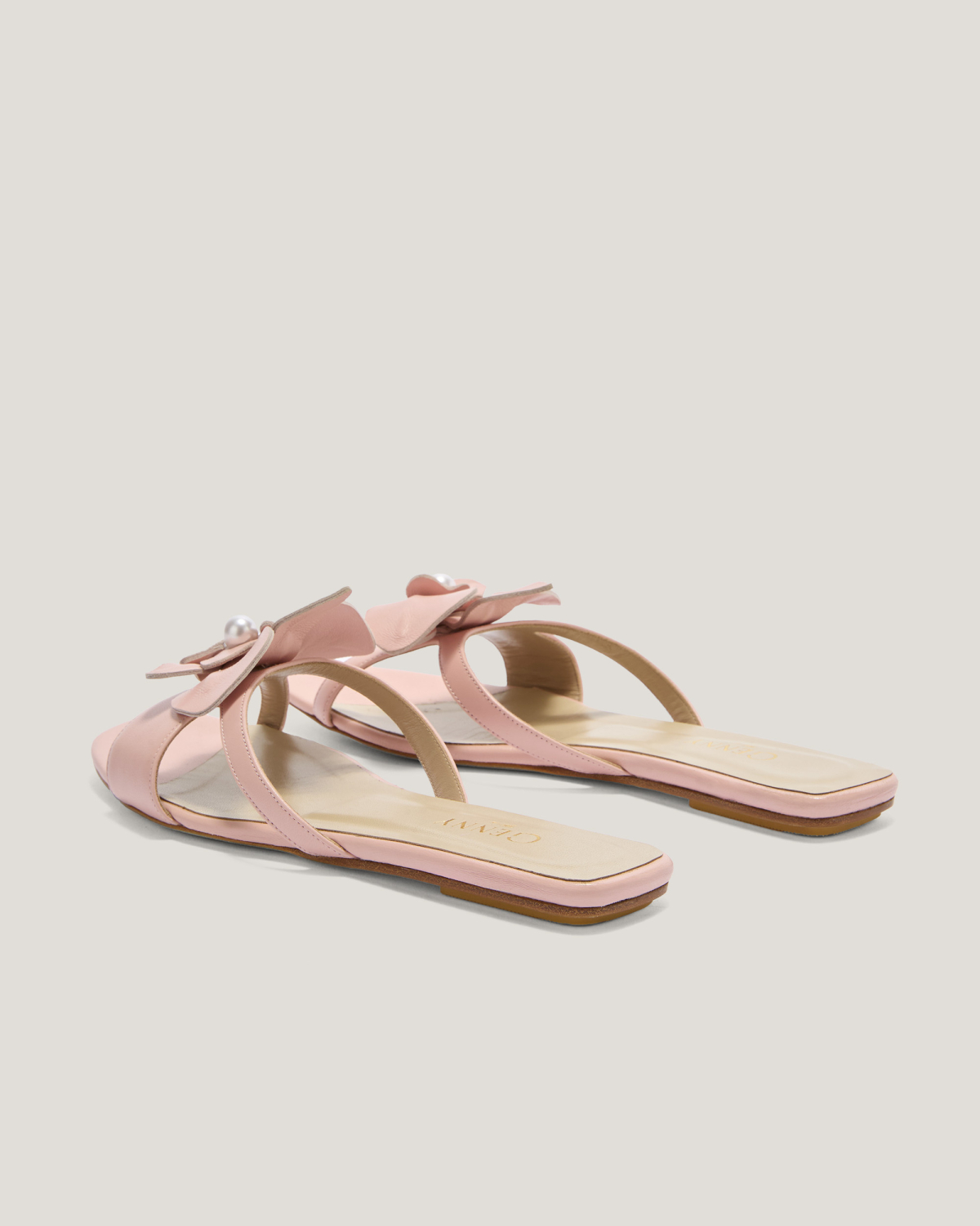 Flat nappa leather sandals with Orchid | Spring Summer 2025 Collection, Spring Summer 2025, Beachwear, Slides, Ready to Wear, New Arrivals, Private sale, Sale- mid season, Shoes | Genny