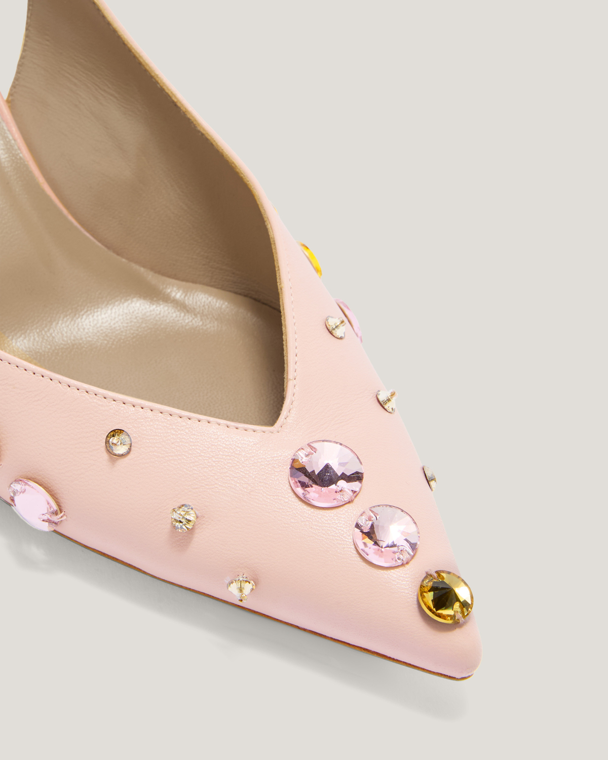 Slingback heels with crystals | Spring Summer 2025 Collection, Mother’s Day Gifts, Shoes , Spring Summer 2025, Ceremony Outfit, Ceremony Shoes, New Arrivals, Mid season sale -30%, Sale- mid season | Genny