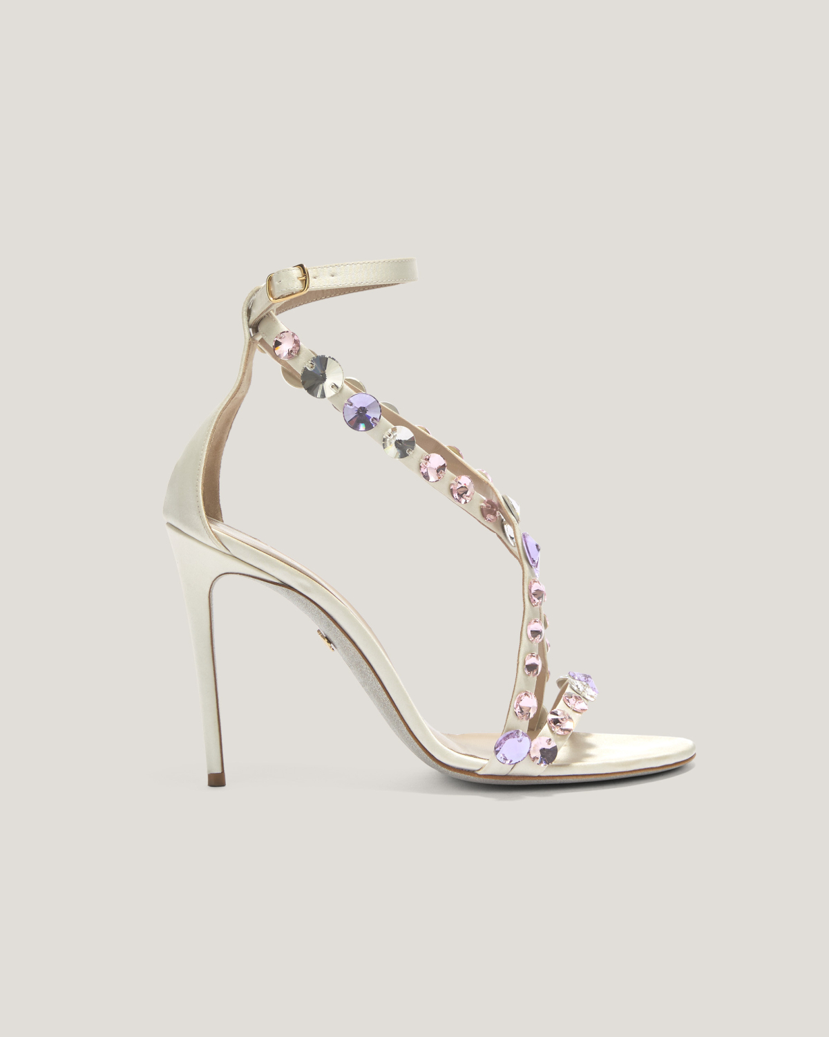 Leather sandals with crystals | Spring Summer 2025 Collection, Sandals, Spring Summer 2025, Ceremony Outfit, Ceremony Shoes, Mother’s Day Gifts, New Arrivals, Mid season sale -30%, Sale- mid season | Genny