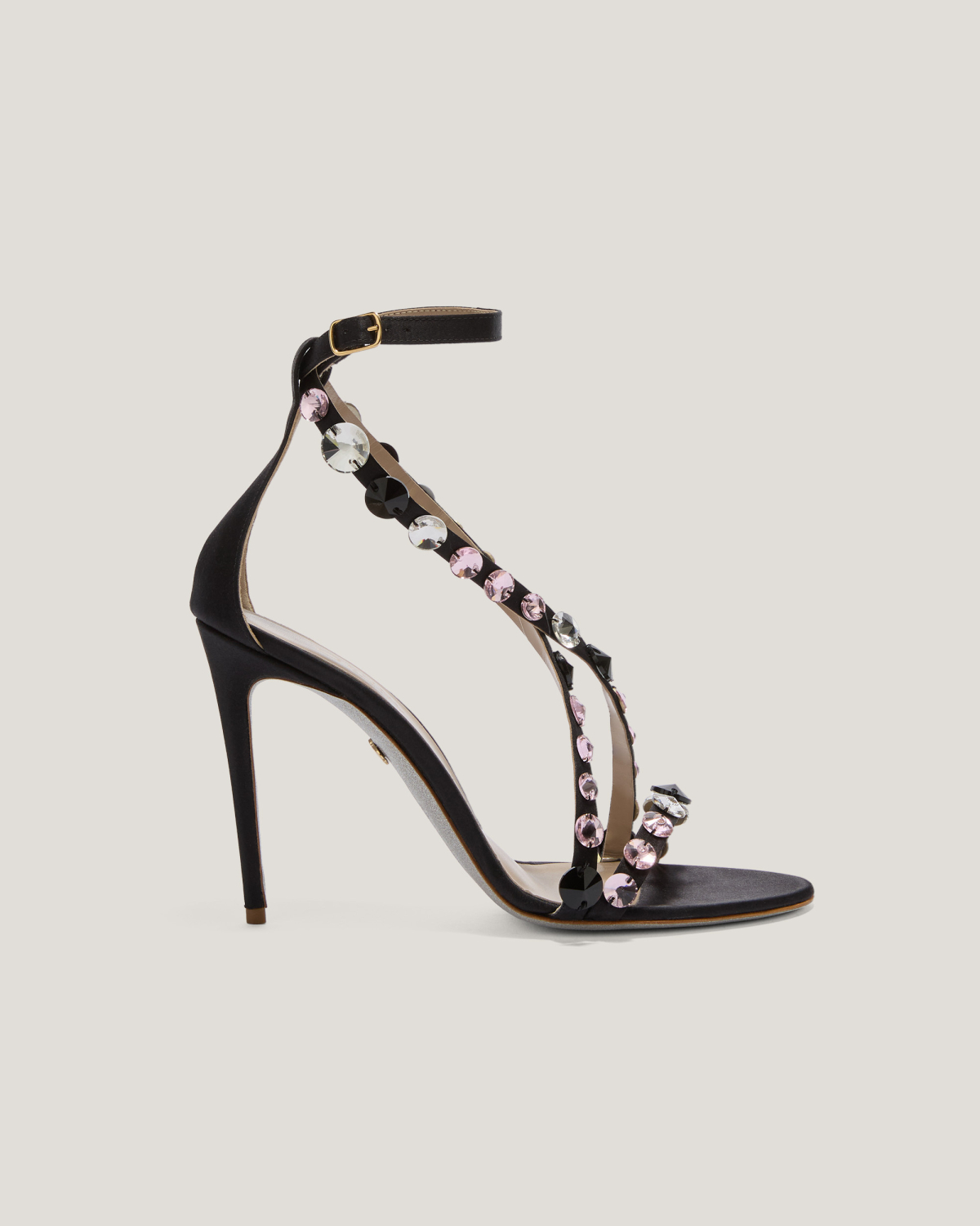 Leather sandals with crystals | Spring Summer 2025 Collection, Sandals, Spring Summer 2025, Ceremony Outfit, Ceremony Shoes, Mother’s Day Gifts, New Arrivals, Mid season sale -30%, Sale- mid season | Genny