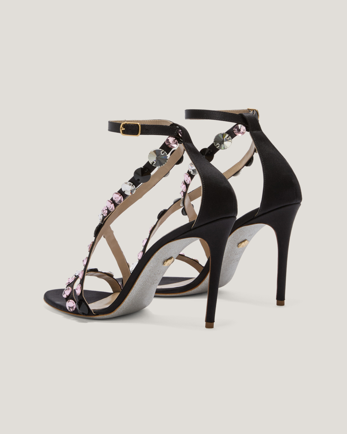 Leather sandals with crystals | Spring Summer 2025 Collection, Sandals, Spring Summer 2025, Ceremony Outfit, Ceremony Shoes, Mother’s Day Gifts, New Arrivals, Mid season sale -30%, Sale- mid season | Genny