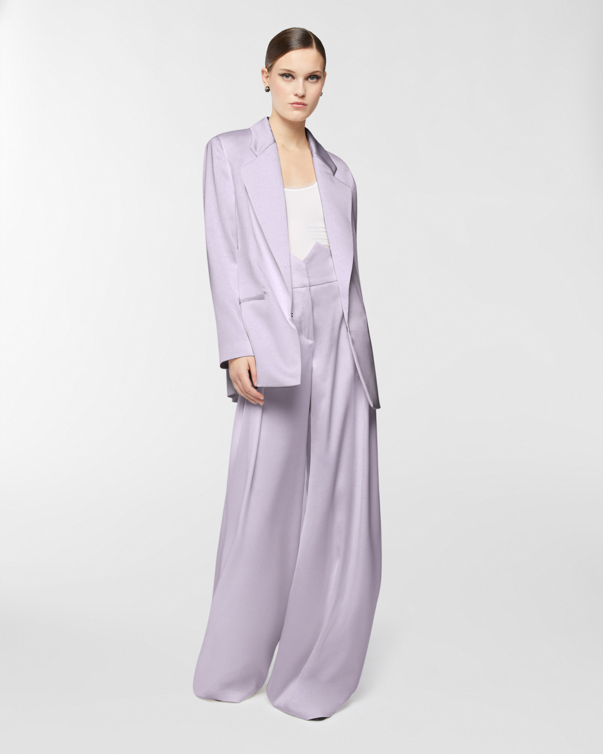Palazzo trousers with high-waist band | Spring Summer 2025, Skirts & Trousers, Spring Summer 2025 Collection, Trousers, Ceremony Outfit, Formal Suit, Mother’s Day Gifts, Ready to Wear, New Arrivals, Private sale, Private sale, Sale- mid season | Genny