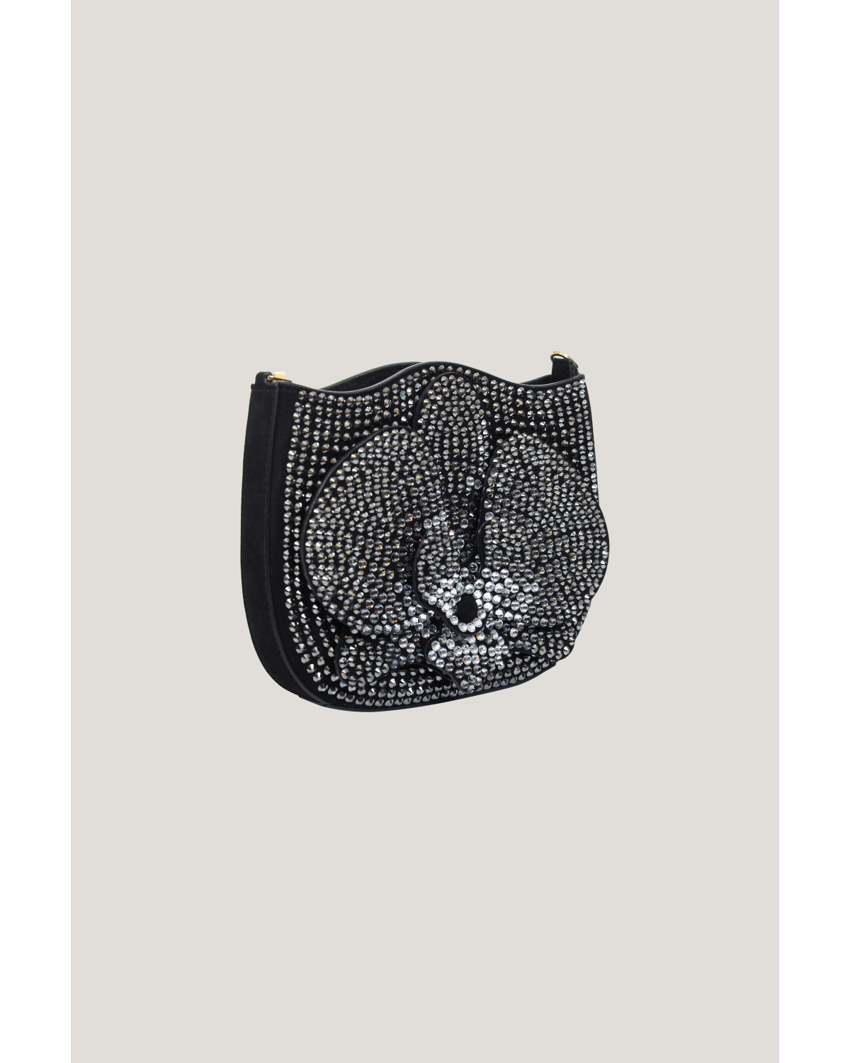 Leather Orchid Bag with rhinestones | hide_category, Ceremony Bags | Genny