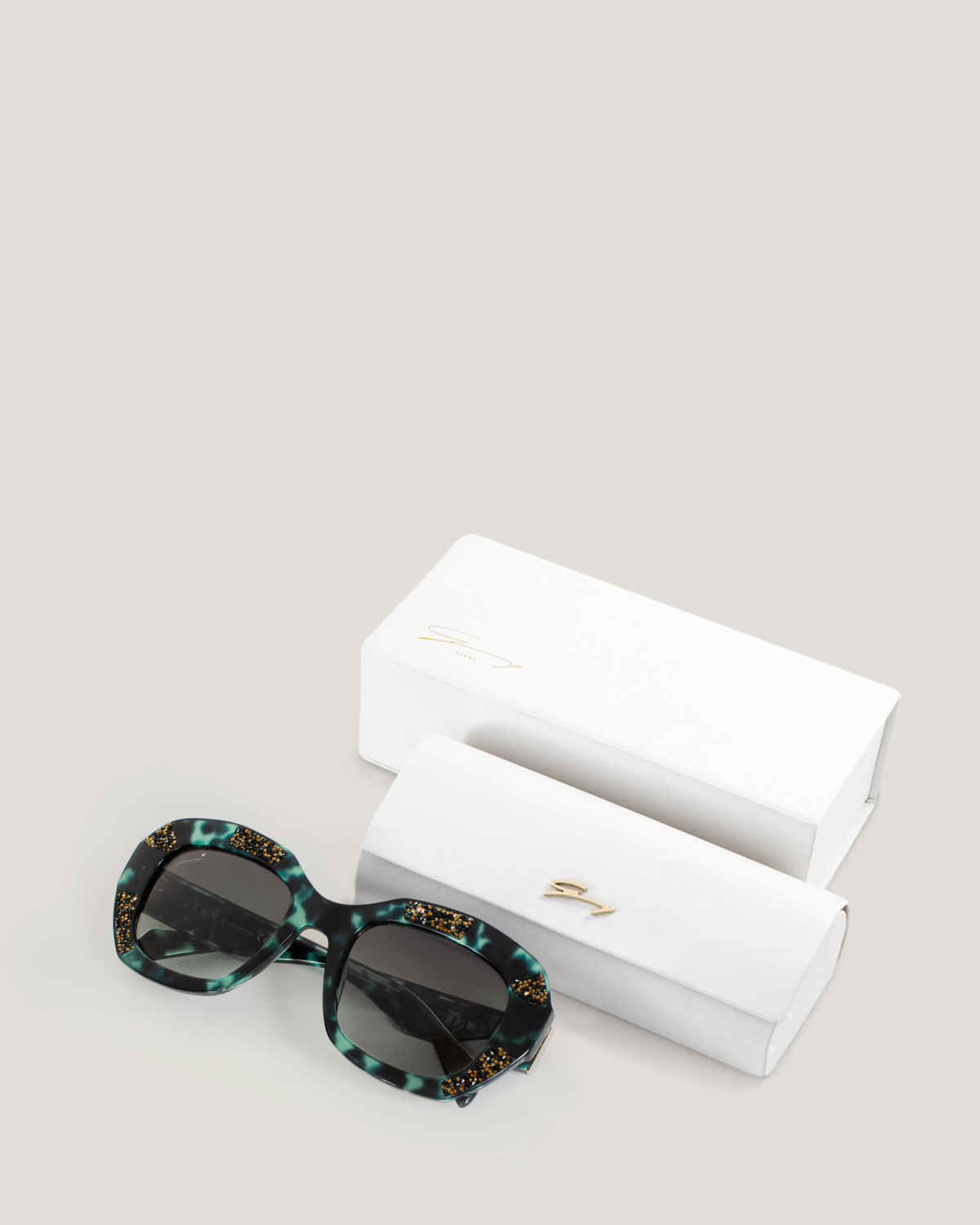 Tortoiseshell geometric sunglasses | Sunglasses, Ricercabili | Genny