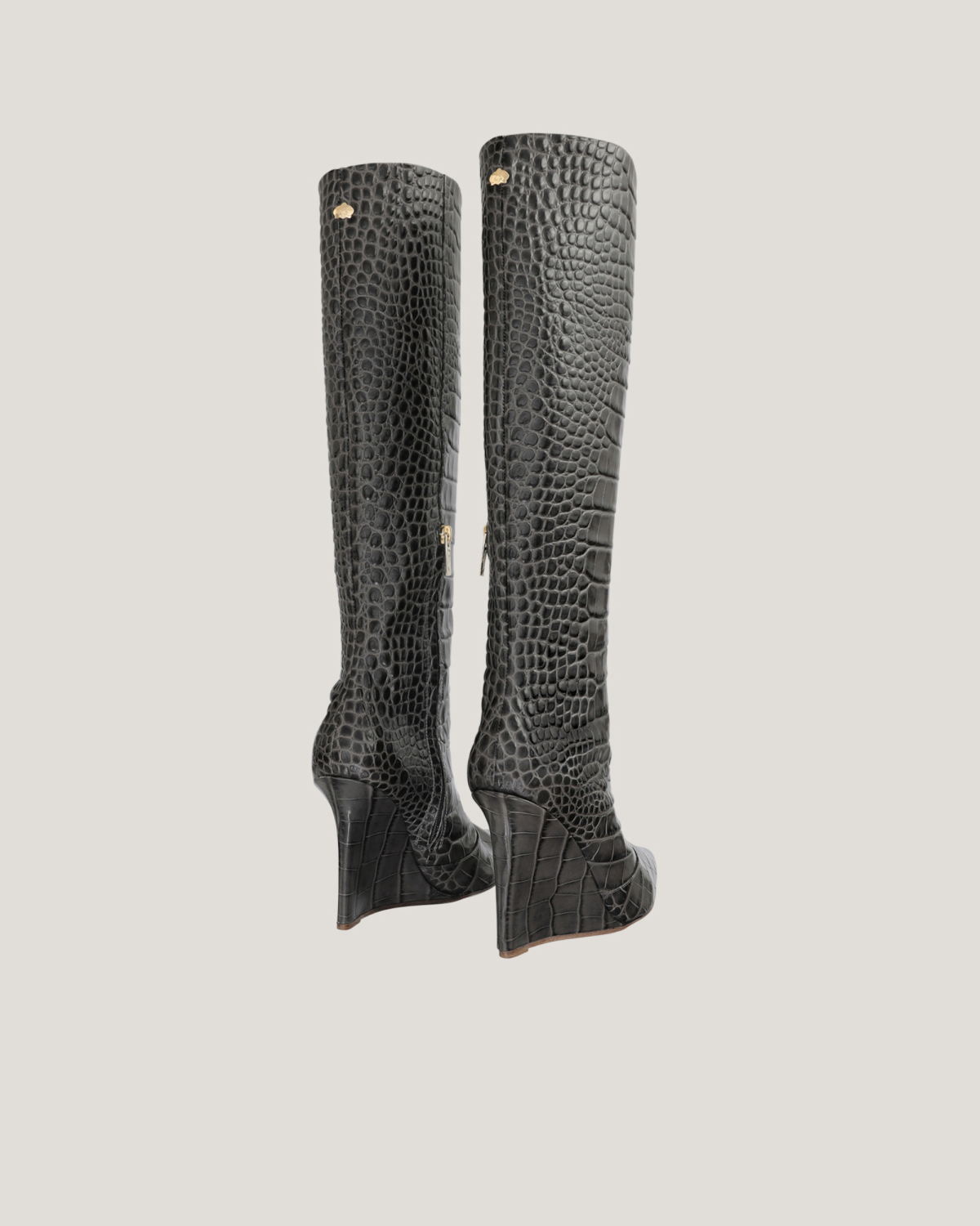 High wedge crocodile boot | hide_category, Boots | Genny