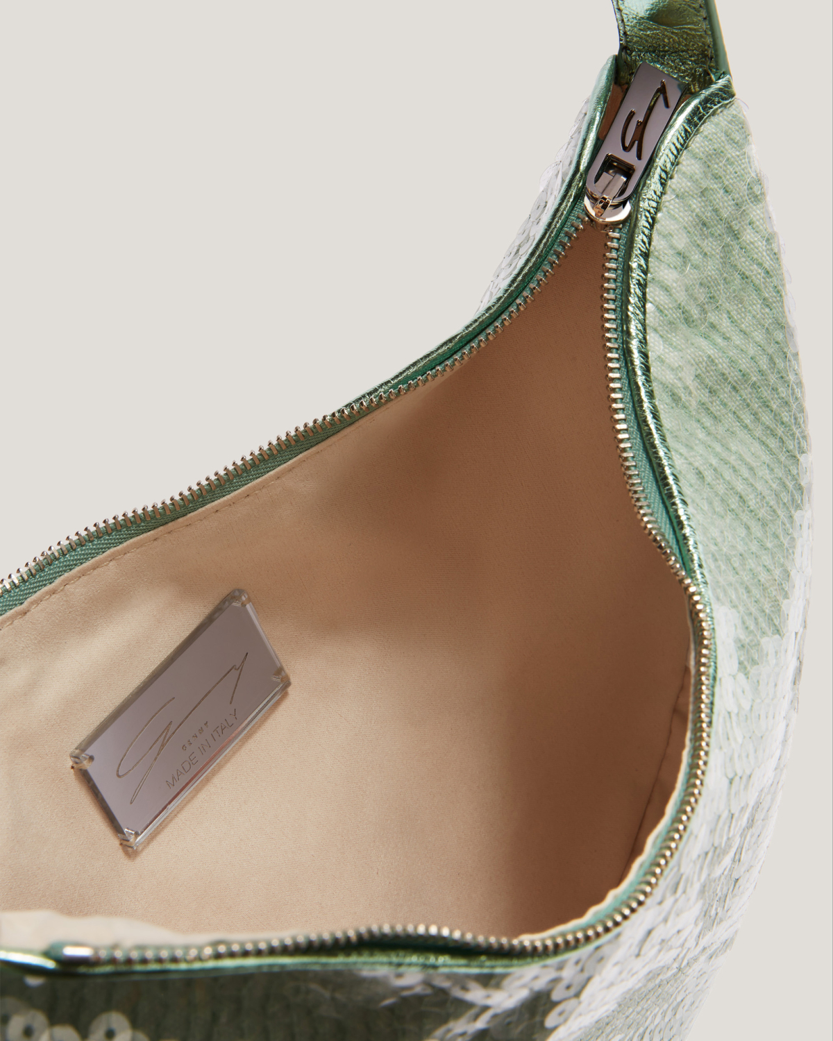 Sequin Fortune bag | Fortune Bag, Bags, Embroideries and sequins, Ceremony Bags, Highlights | Genny