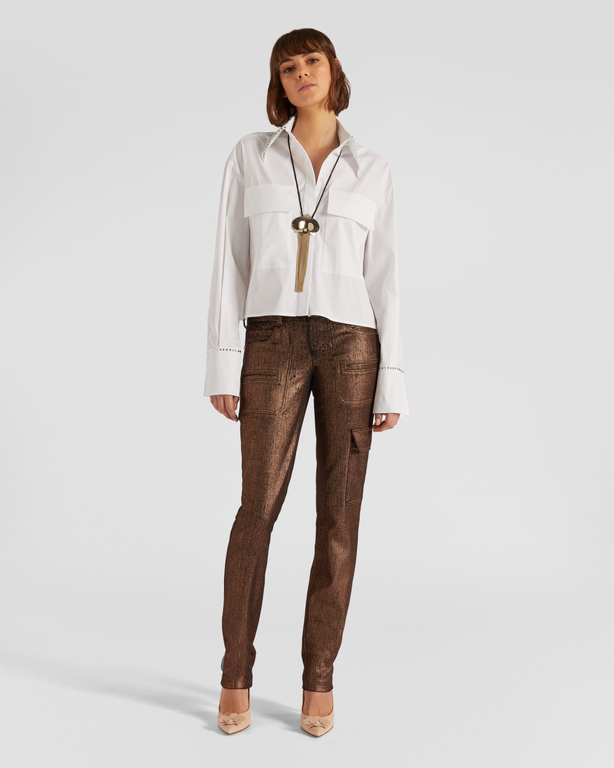 Laminated cargo pants | hide_category, -40%, OUTLET | Genny