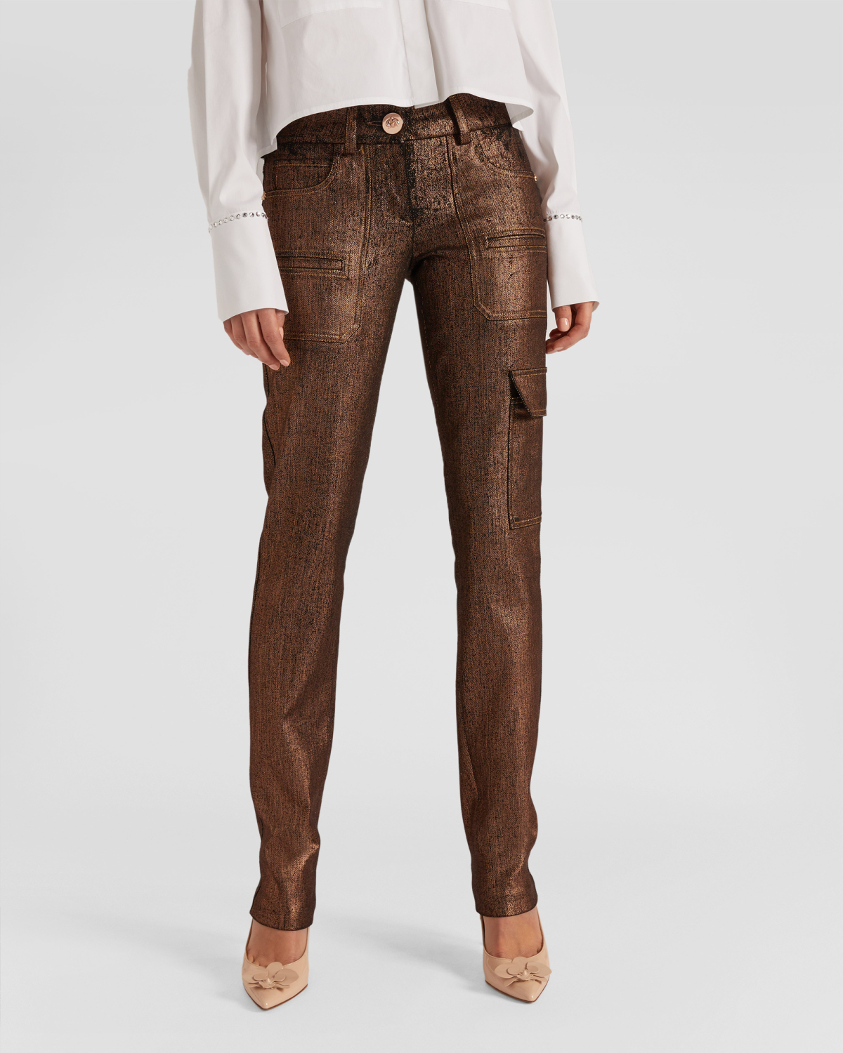 Laminated cargo pants | hide_category, -40%, OUTLET | Genny