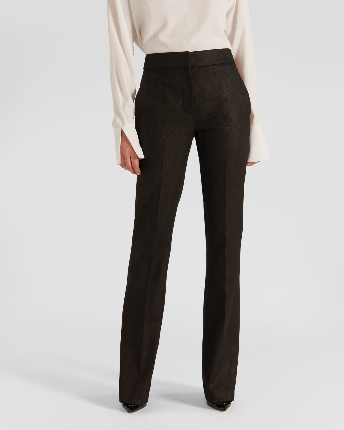 Laminated tailored pants | hide_category | Genny