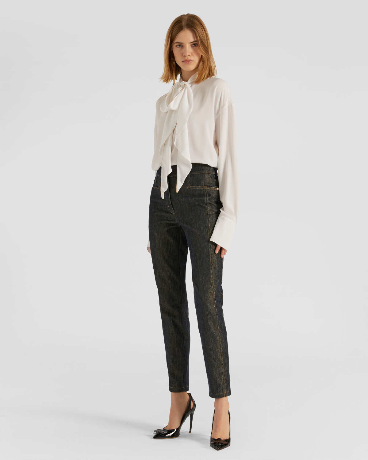 Jeans with carrettiera pockets | hide_category, -40%, OUTLET | Genny