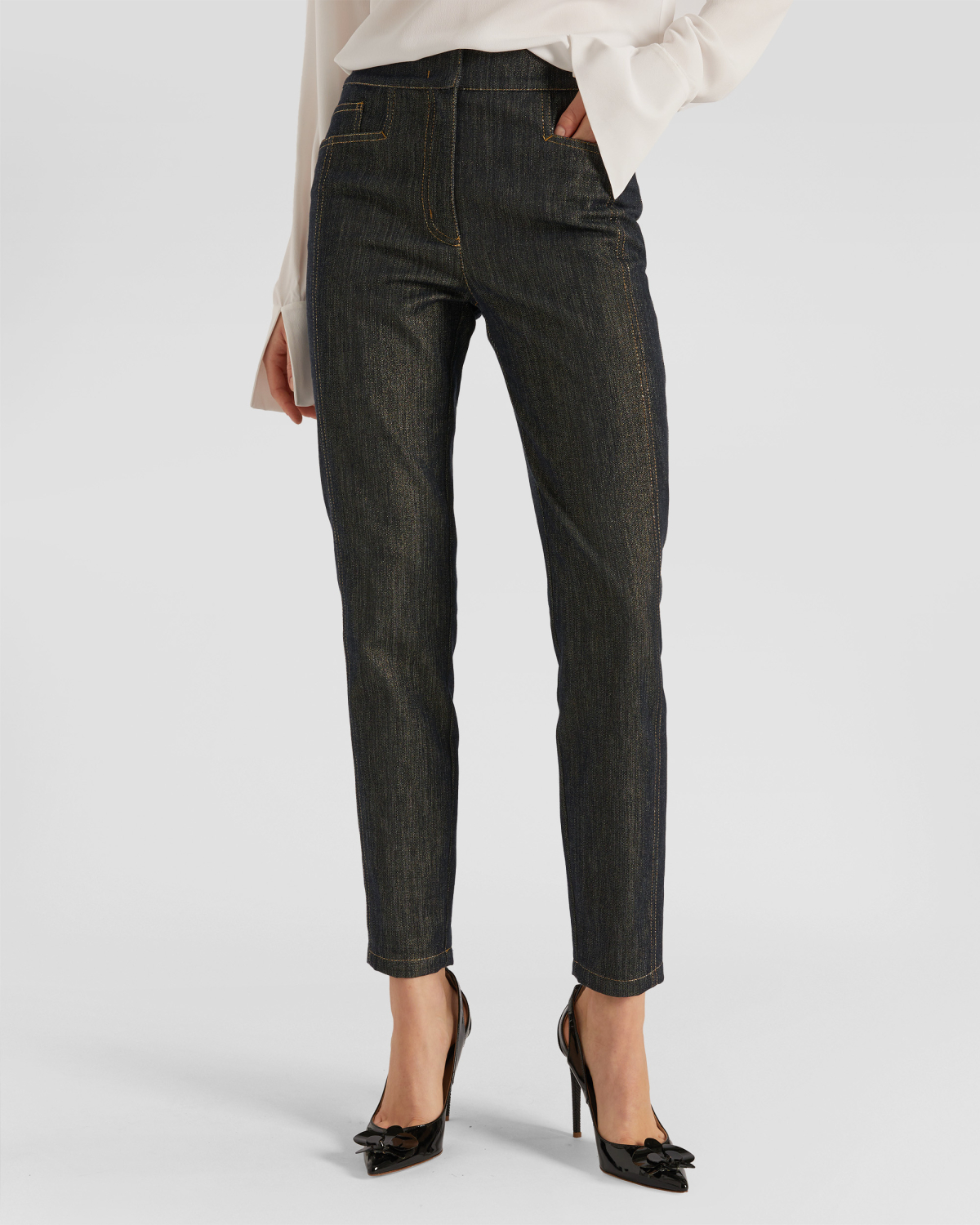 Jeans with carrettiera pockets | hide_category, -40%, OUTLET | Genny