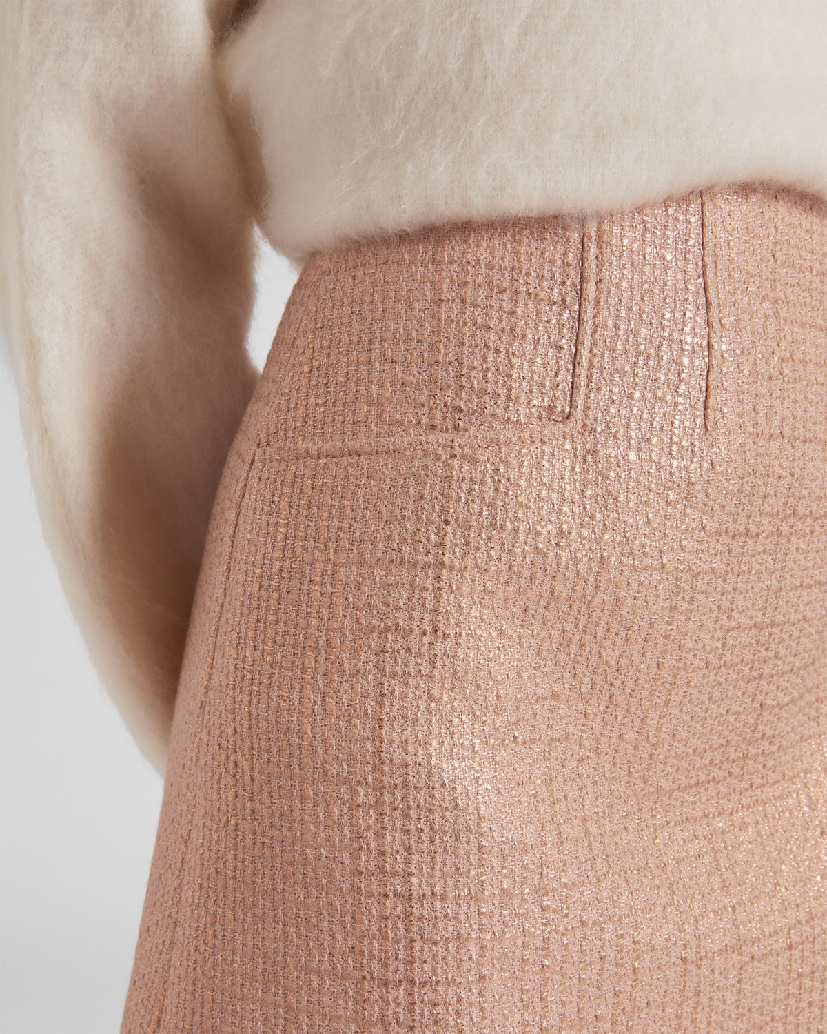 Tweed laminated mini skirt | hide_category, -40%, OUTLET | Genny