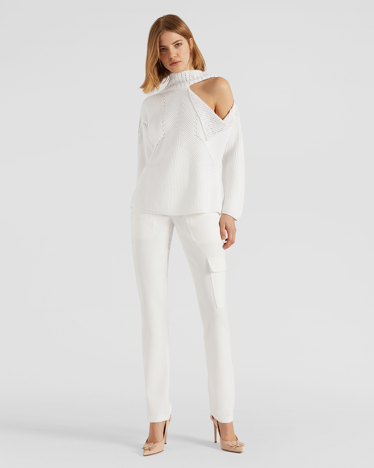 Cut-out rhinestone sweater | hide_category, -40%, OUTLET | Genny