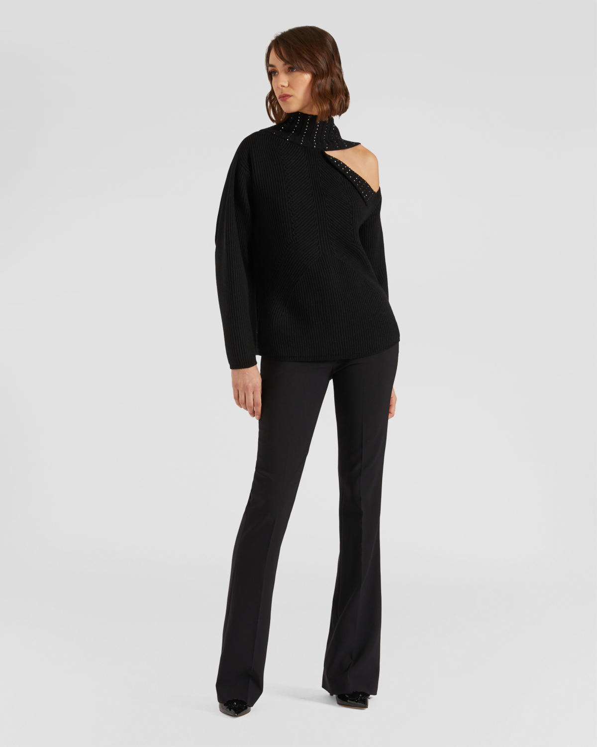 Cut-out rhinestone sweater | hide_category, -40%, OUTLET | Genny