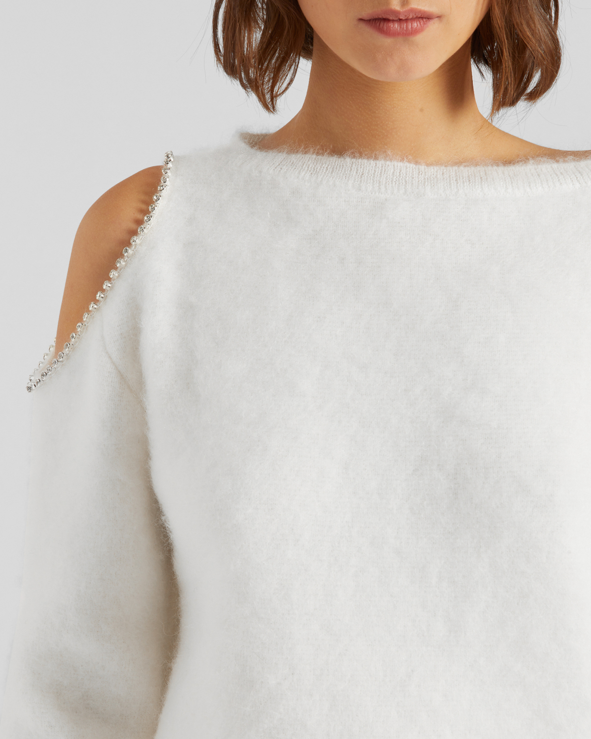 Cut-out rhinestone sweater | hide_category, -40%, OUTLET | Genny