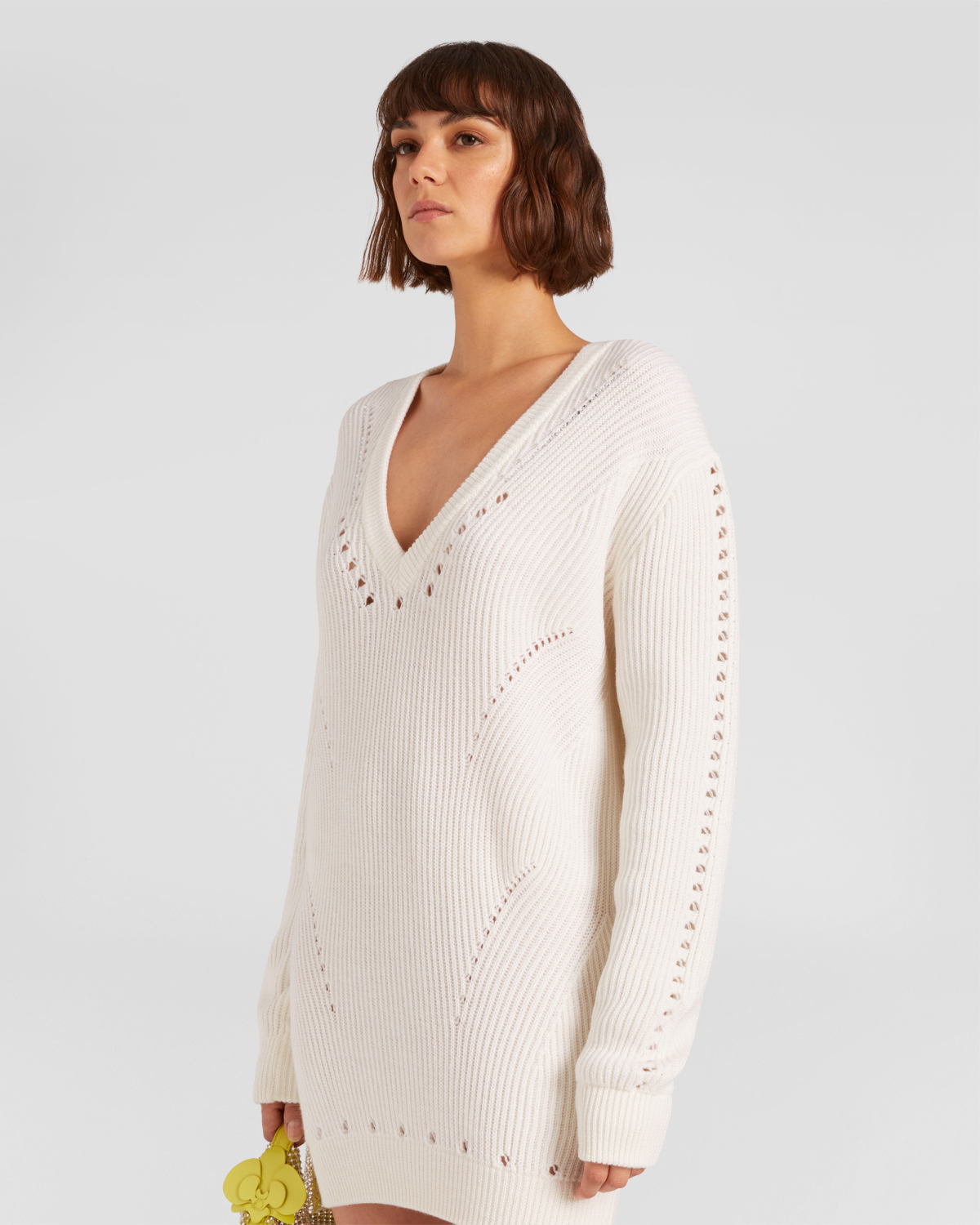 V-neck knit dress | hide_category, -40%, OUTLET | Genny