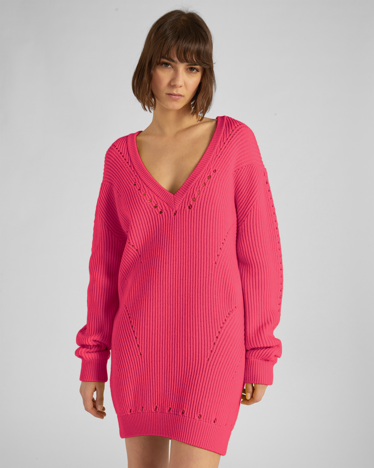 V-neck knit dress | hide_category, -40%, OUTLET | Genny