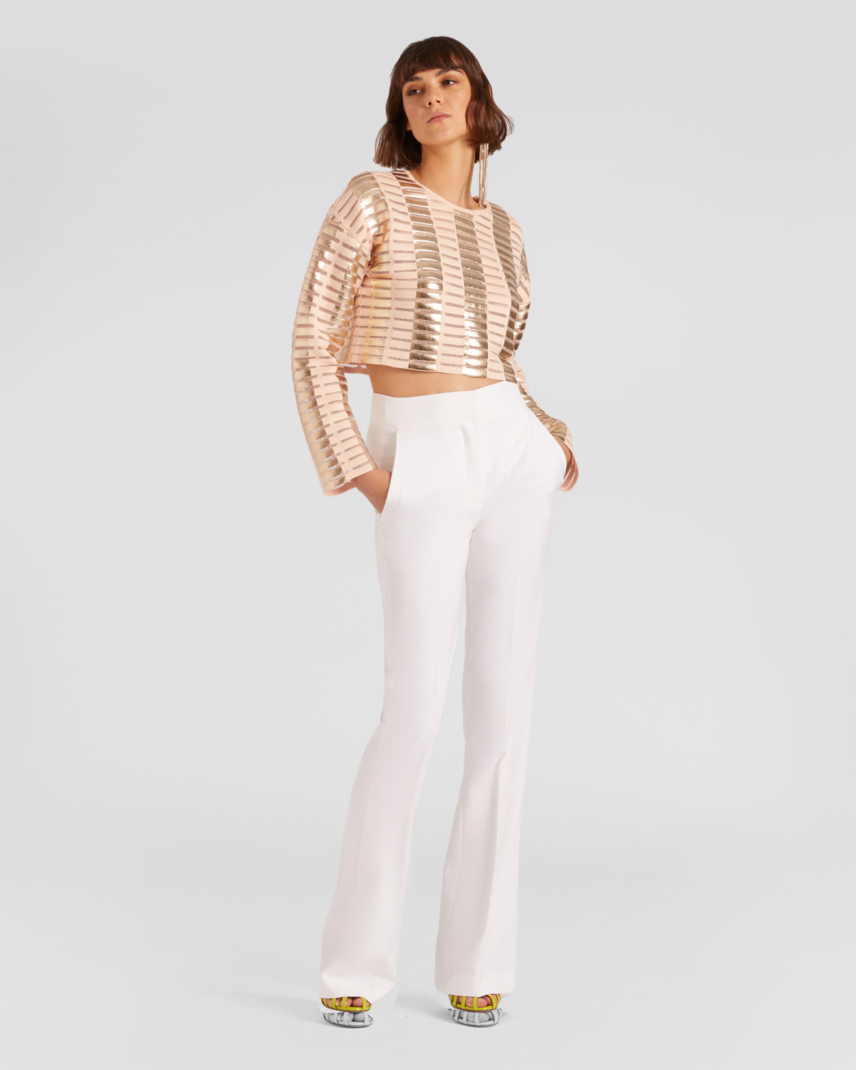 Foil stripes iconic knit top | hide_category, -40%, OUTLET | Genny