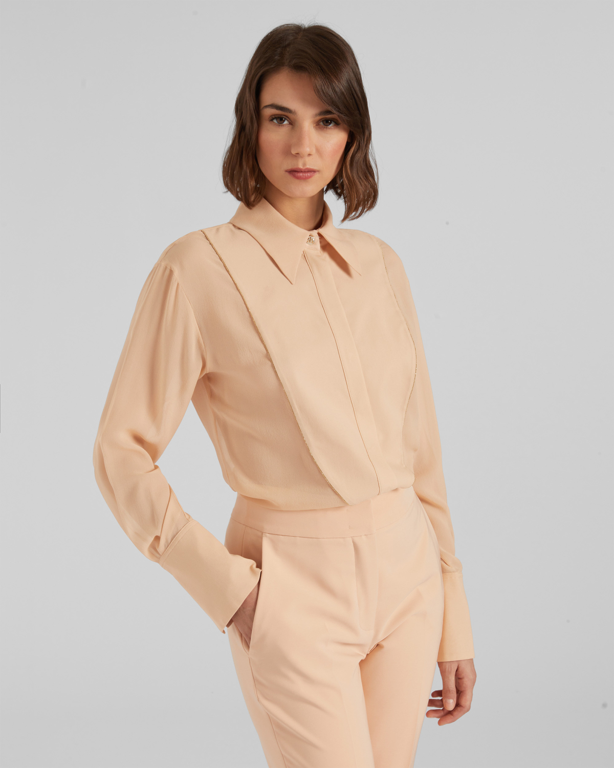 Classic shirt with plastron | hide_category, -40%, OUTLET | Genny