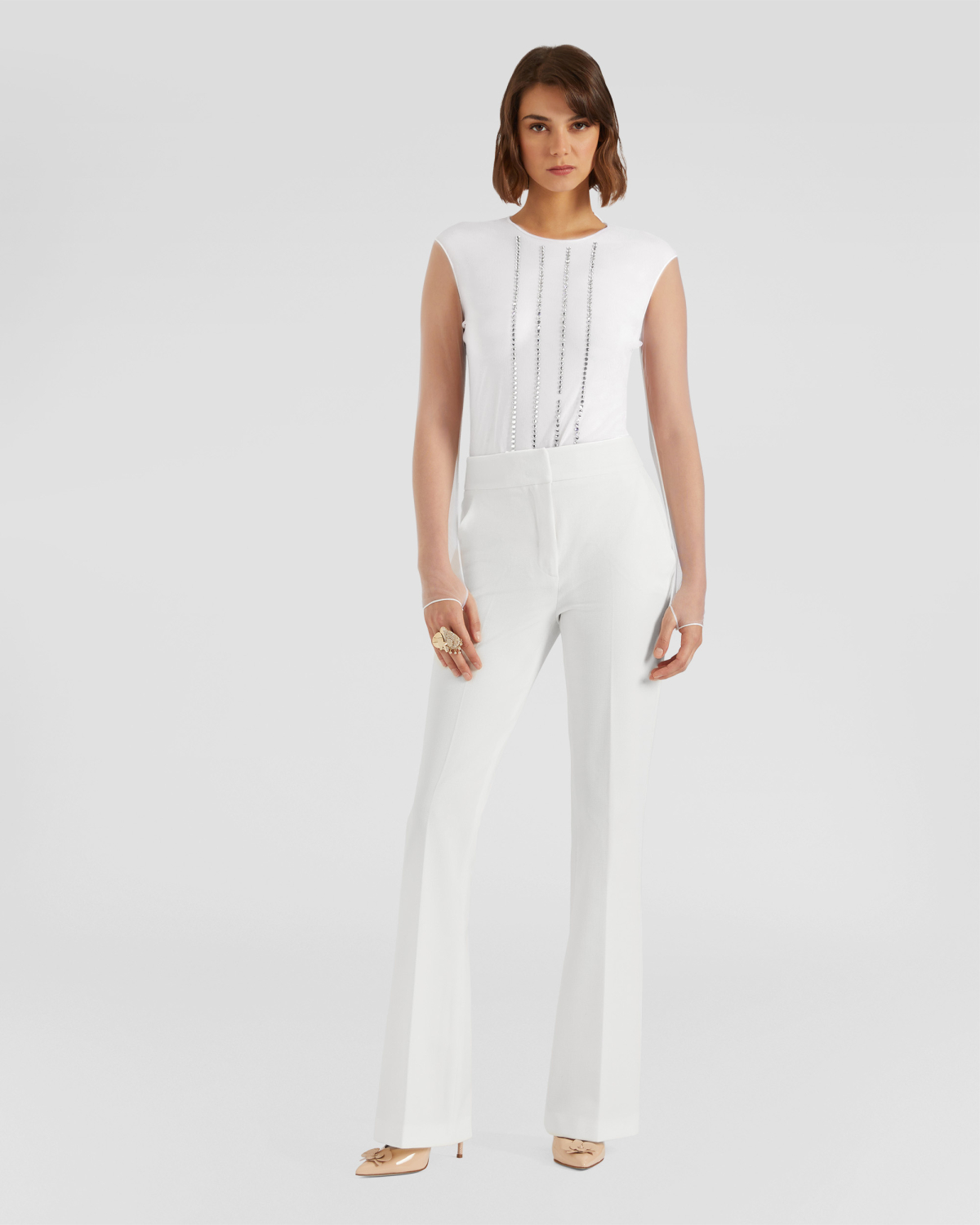 Sleek rhinestone bodysuit | hide_category | Genny