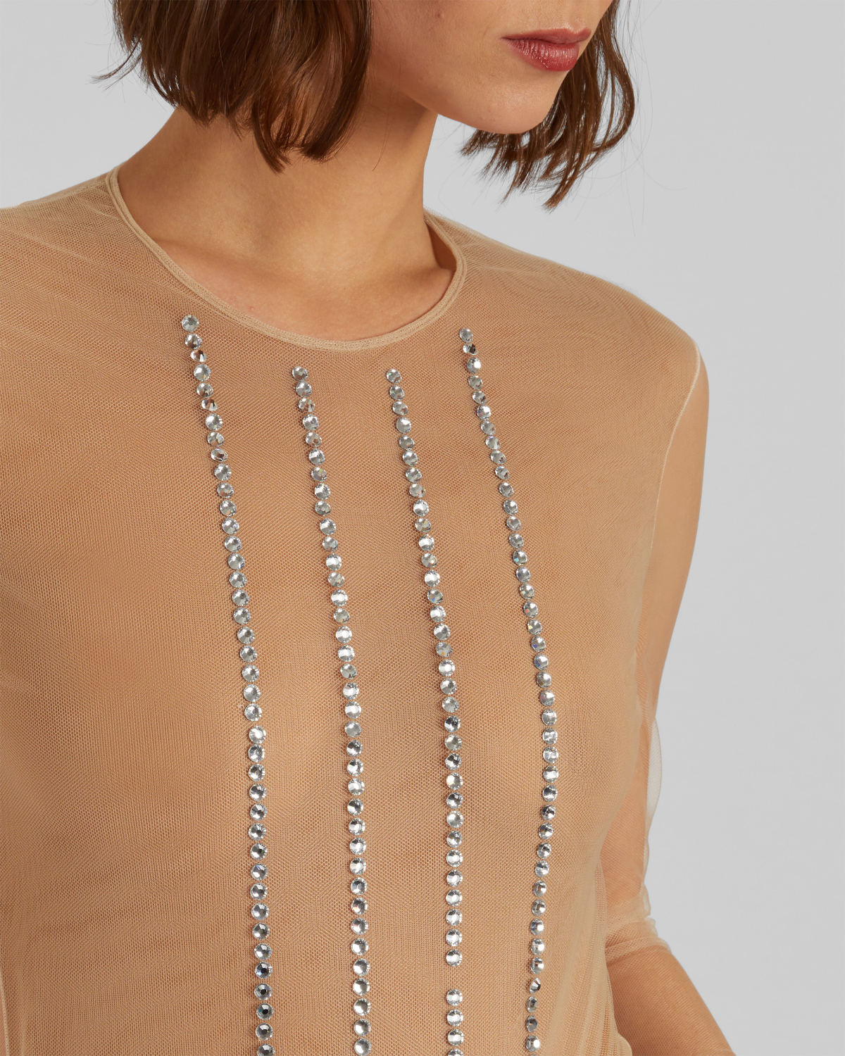 Sleek rhinestone bodysuit | hide_category, -40%, OUTLET | Genny