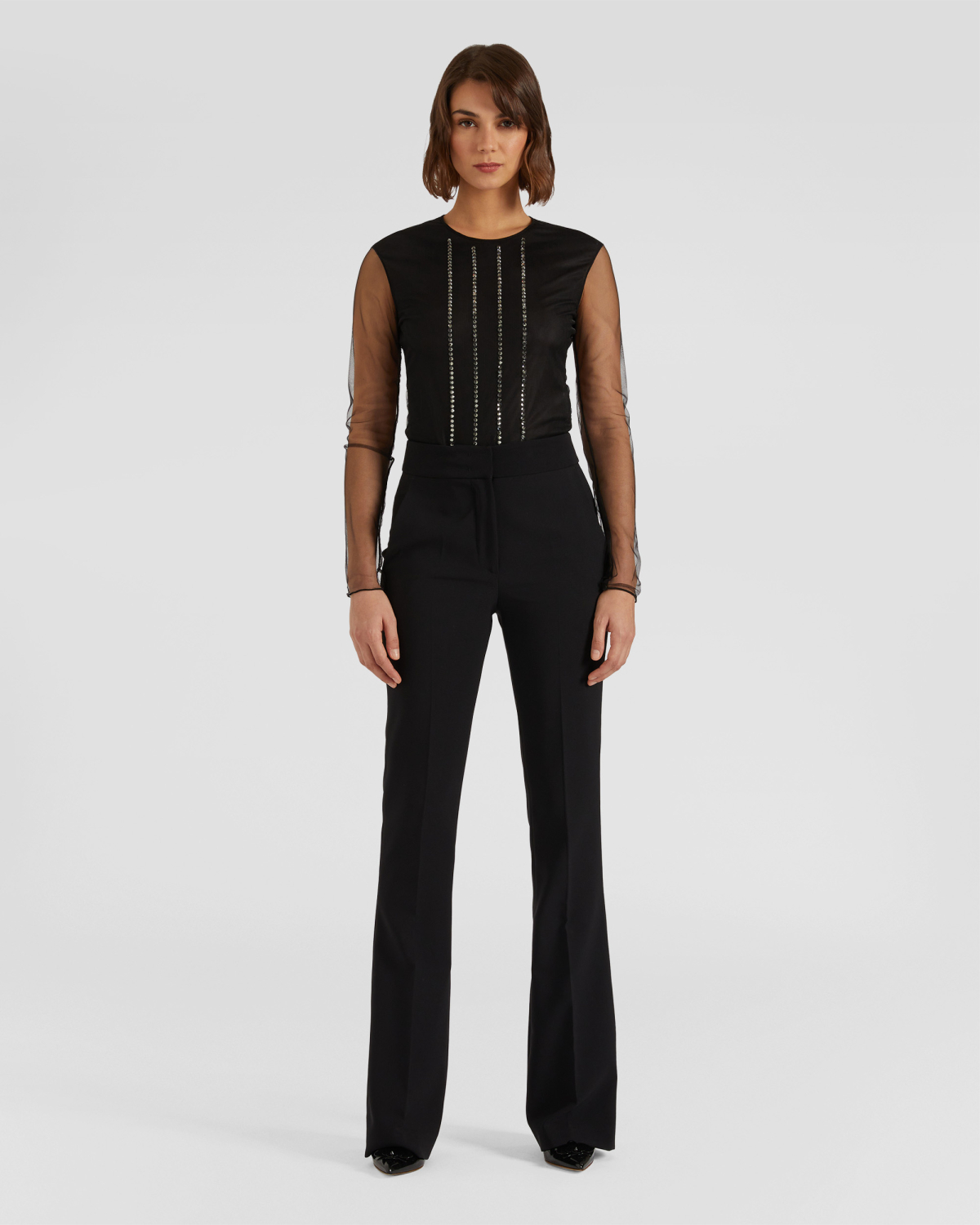Sleek rhinestone bodysuit | hide_category, -40%, OUTLET | Genny