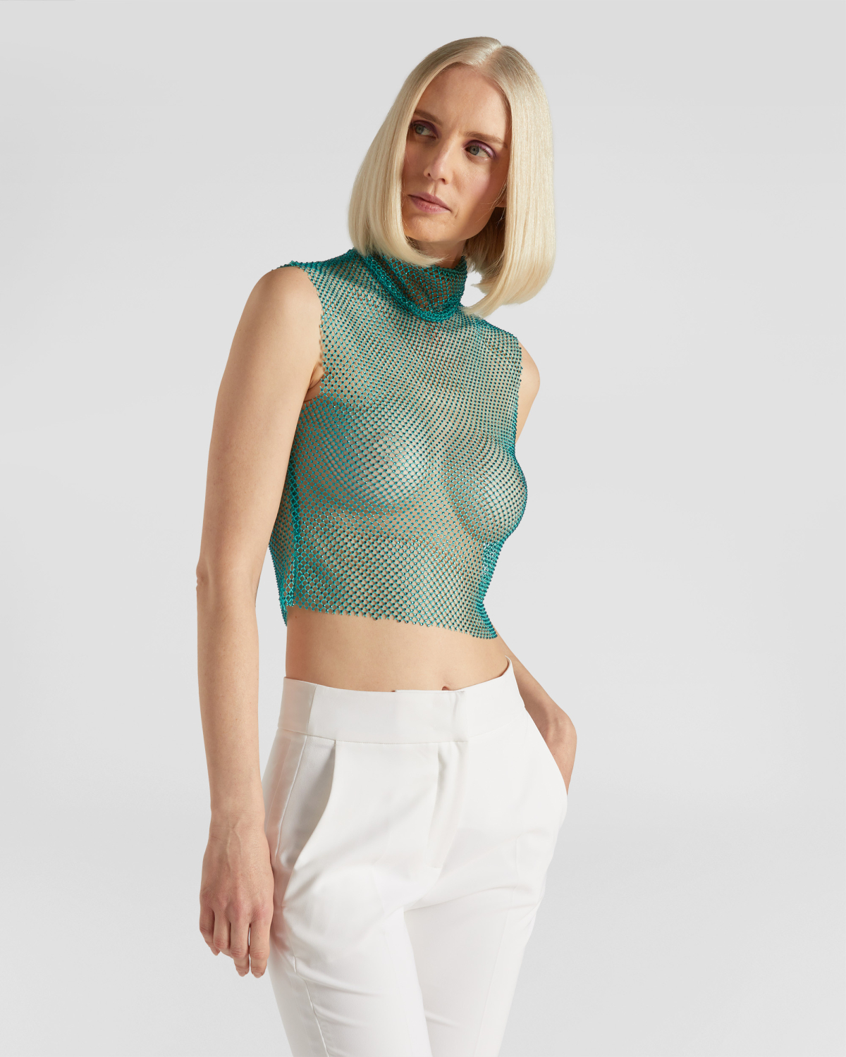 Rhinestone mesh top | Strass, Ricercabili | Genny