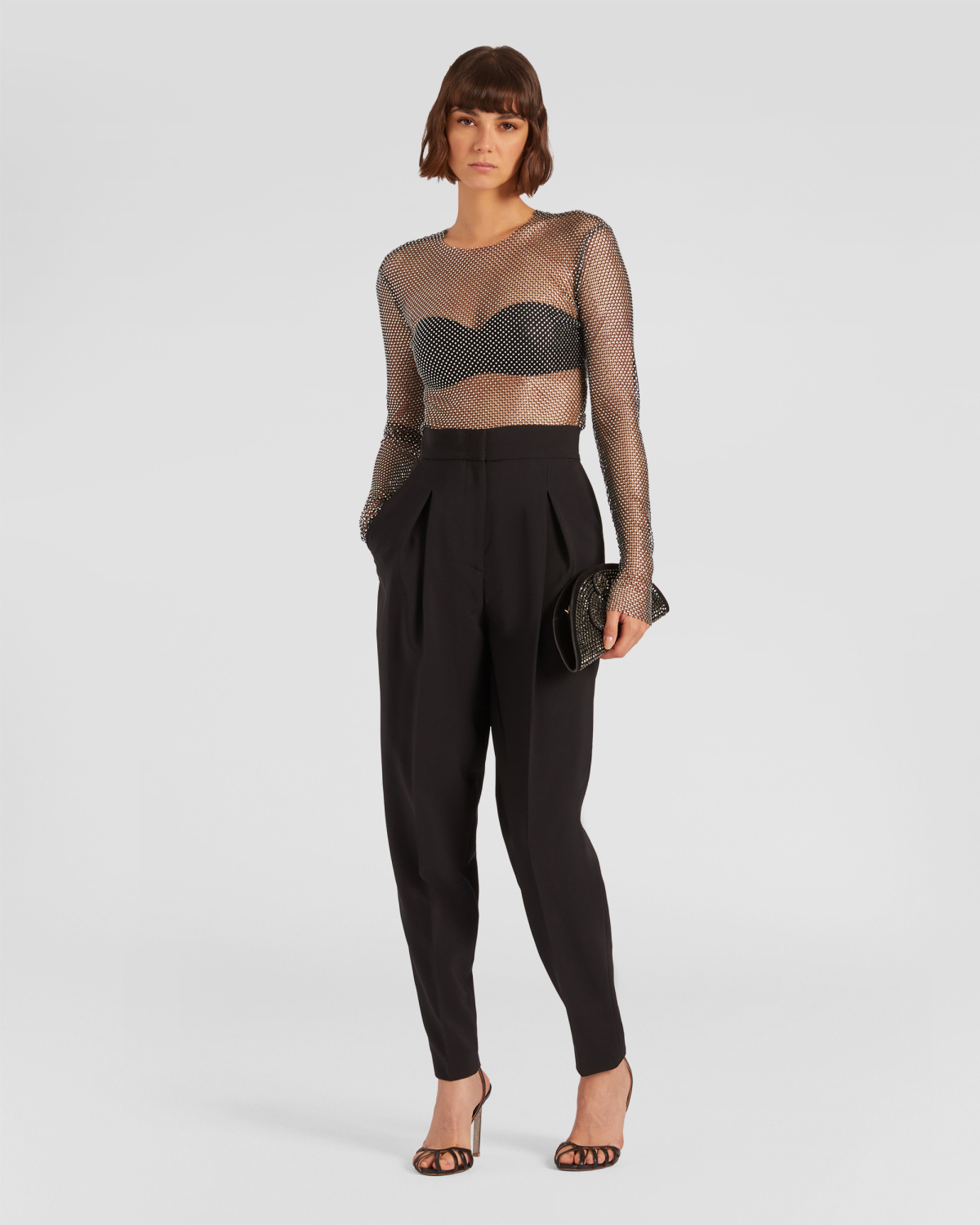 Rhinestone mesh top | Strass, Ricercabili | Genny