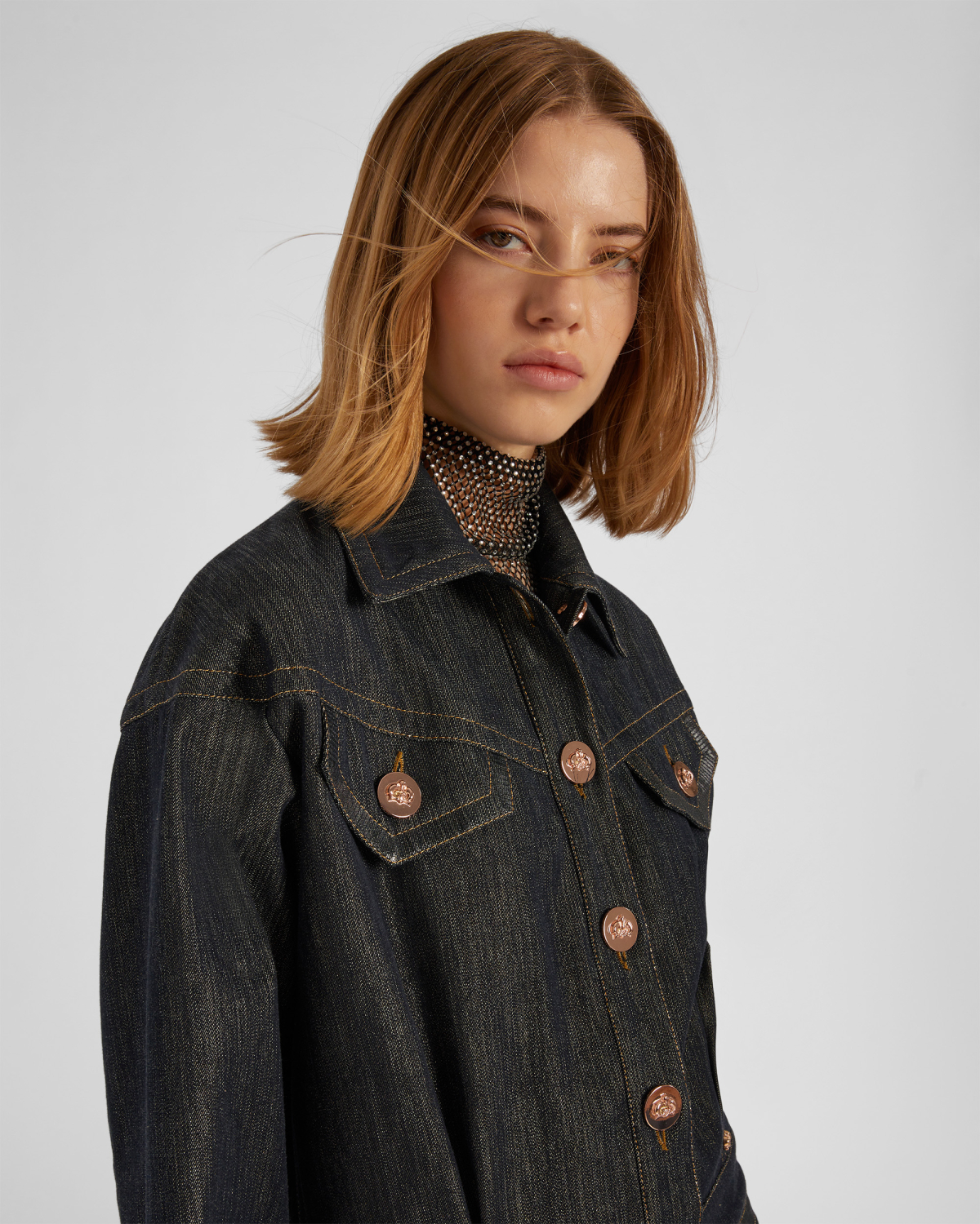 Embroidered denim jacket | hide_category, -40%, OUTLET | Genny