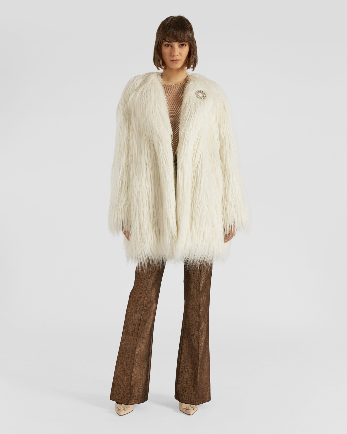 Fur coat with lapels | hide_category, -40%, OUTLET | Genny