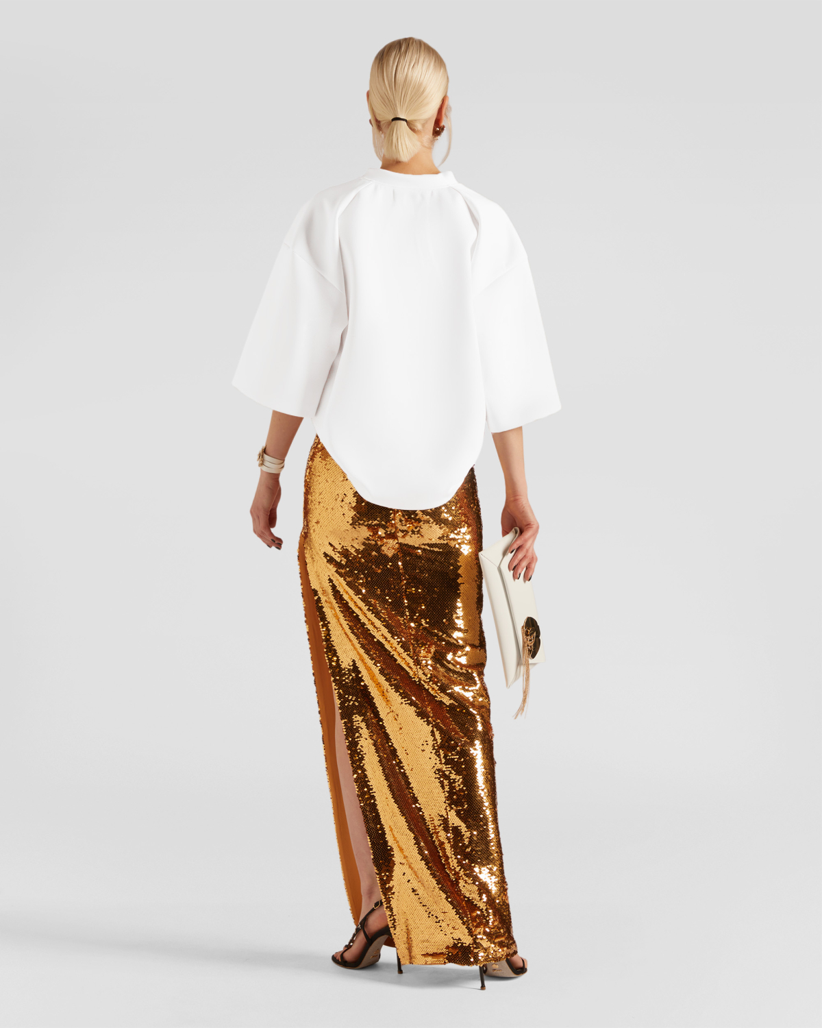 Long skirt with side slit | hide_category, -40%, OUTLET | Genny