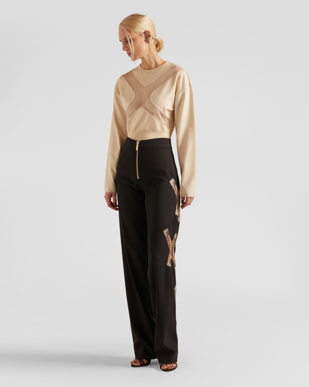 Long-sleeved shirt with X insert | hide_category, -40%, OUTLET | Genny