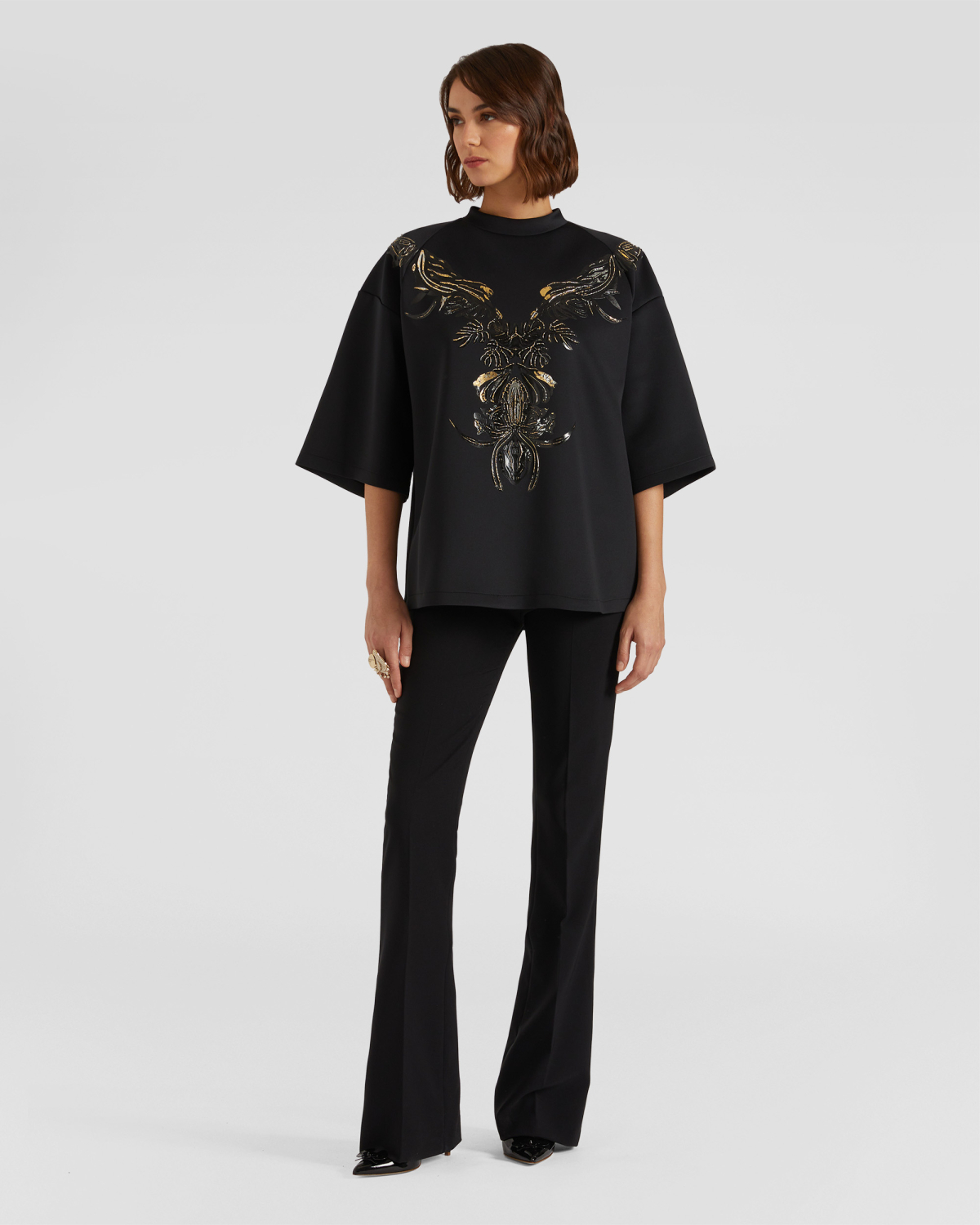 Oversized short-sleeve sweatshirt | hide_category, -40%, OUTLET | Genny