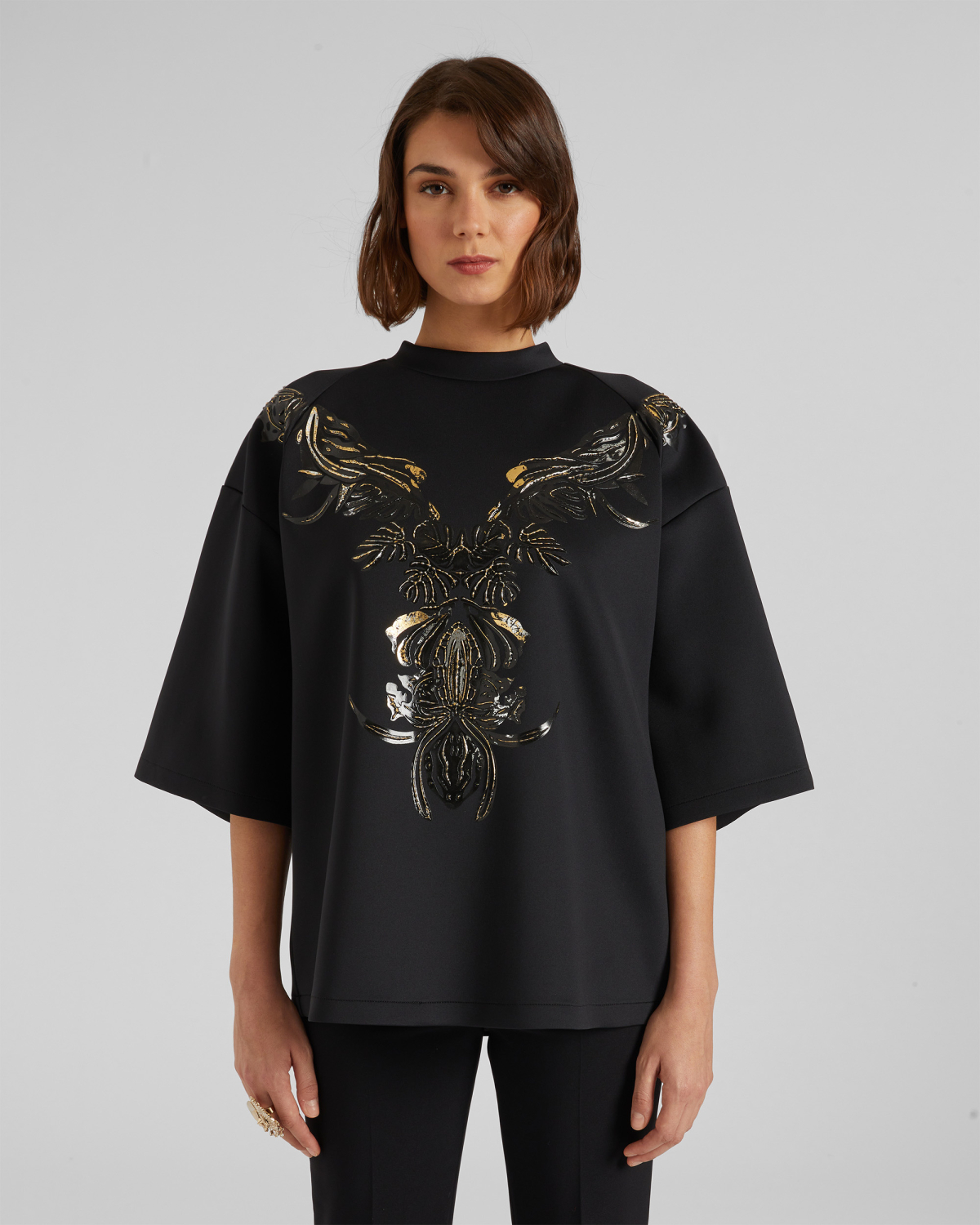Oversized short-sleeve sweatshirt | hide_category, -40%, OUTLET | Genny