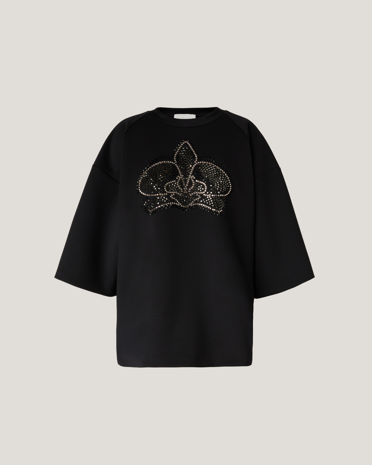 Oversized shirt with orchid | hide_category, -40%, OUTLET | Genny
