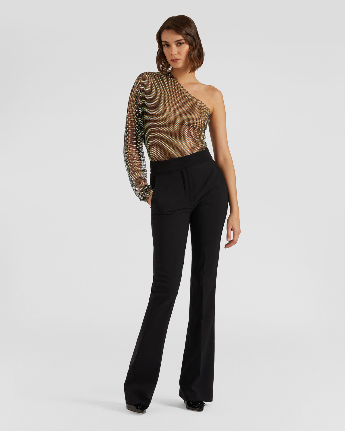 One-shoulder long-sleeve bodysuit | hide_category, -40% | Genny