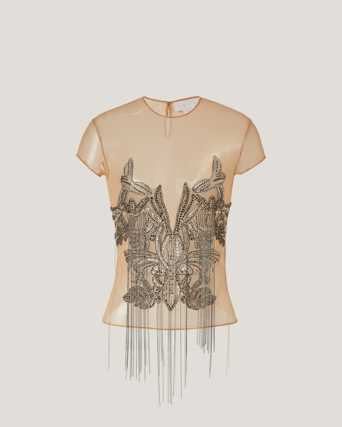 Fringed top with rhinestone decoration | hide_category, -40%, OUTLET | Genny
