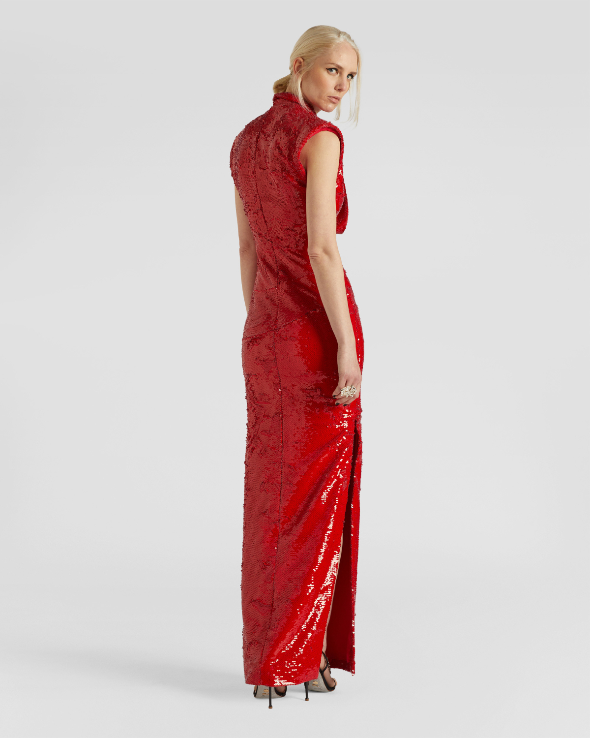 Evening gown with draped neckline | Evening and Cocktail dresses, Dresses & Jumpsuits, Ready to Wear | Genny