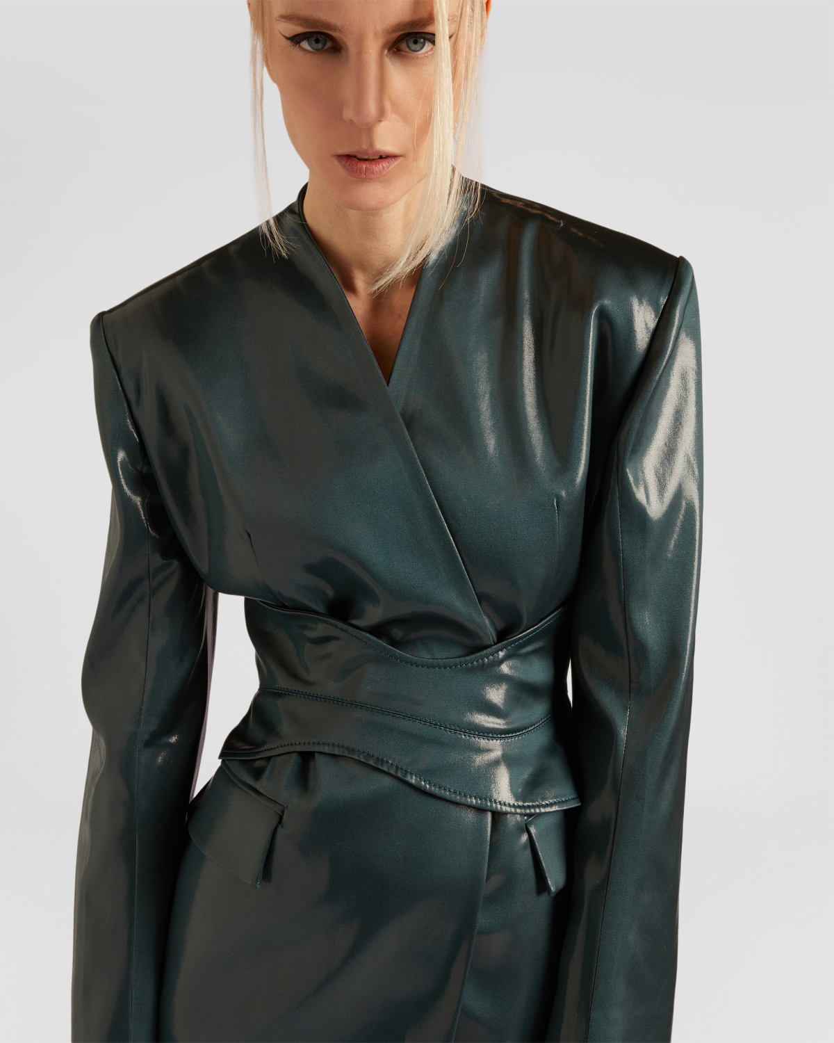 Shiny Satin Kimono Jacket | hide_category, -40%, OUTLET | Genny