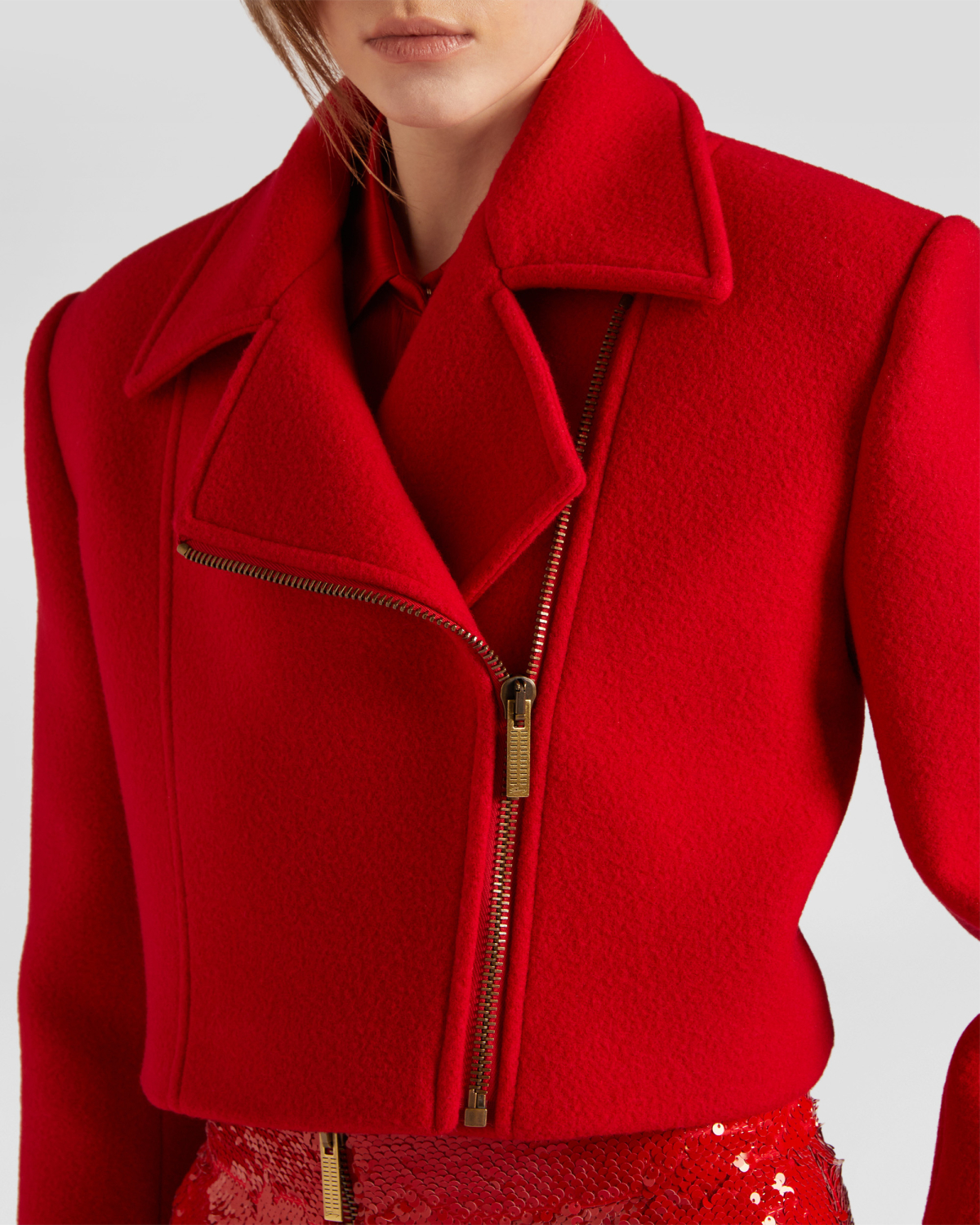 Wool biker jacket | hide_category, -40%, OUTLET | Genny